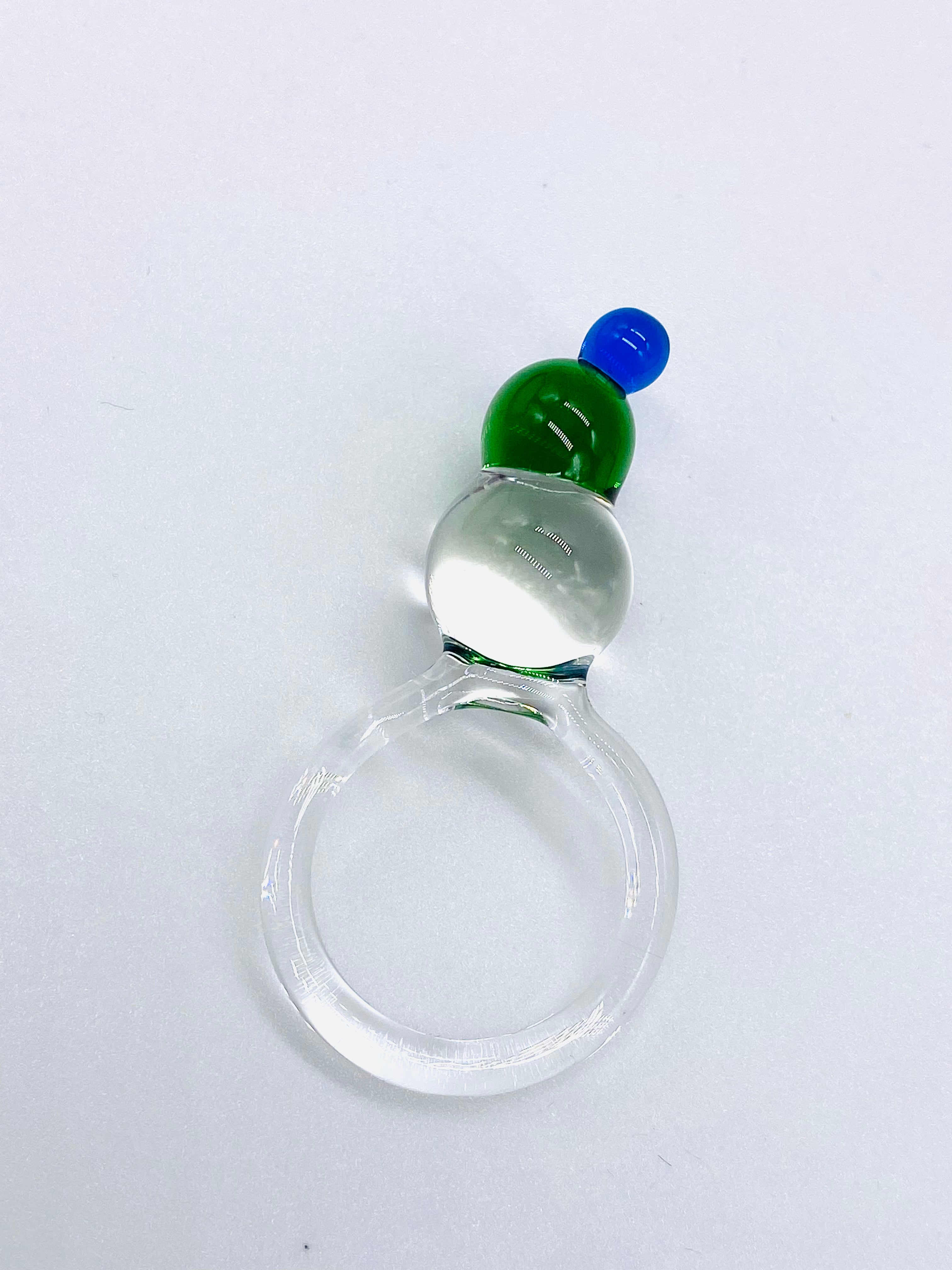 Blue Green Dot Ring