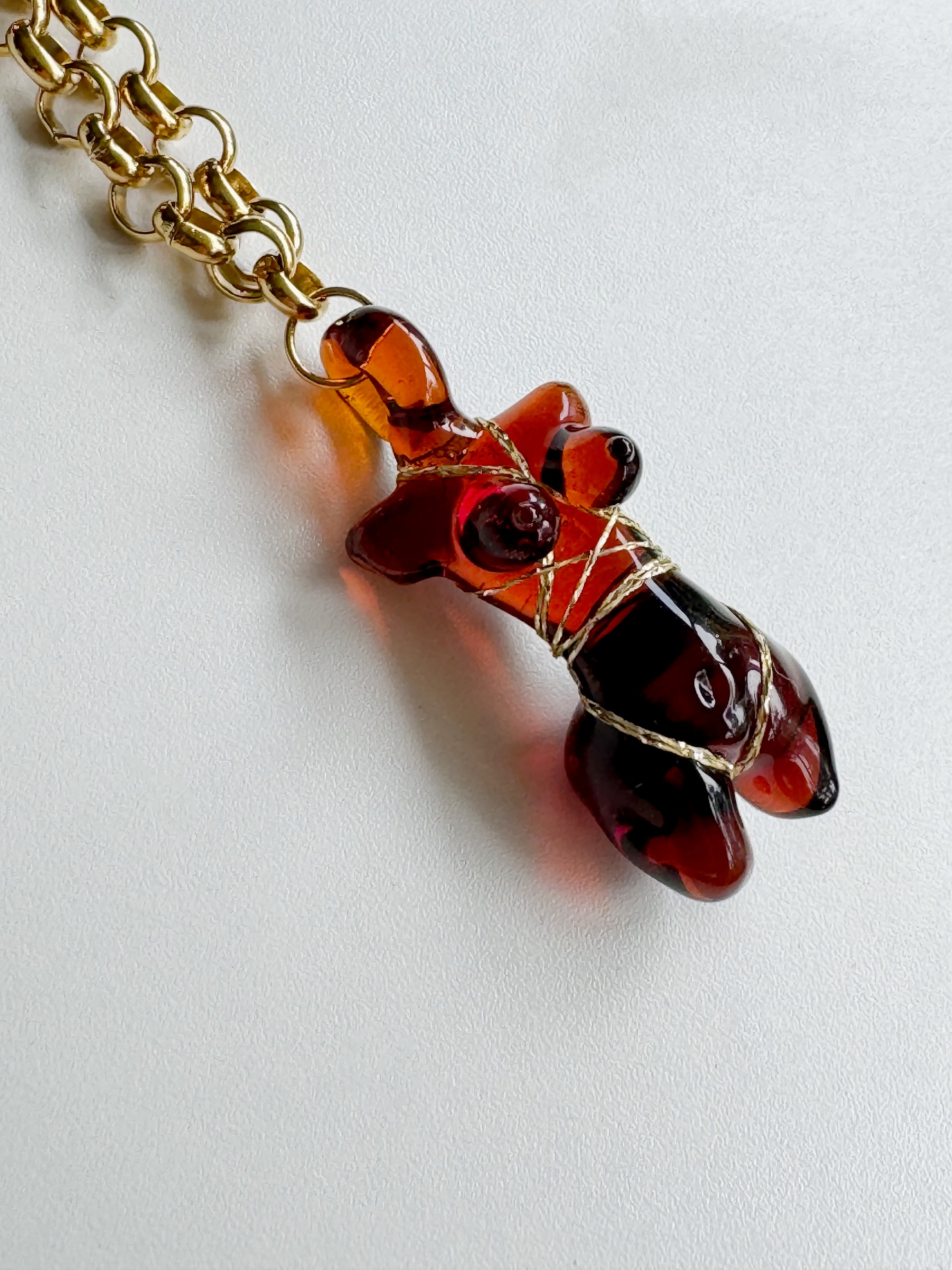 Amber Lady Pendant Necklace