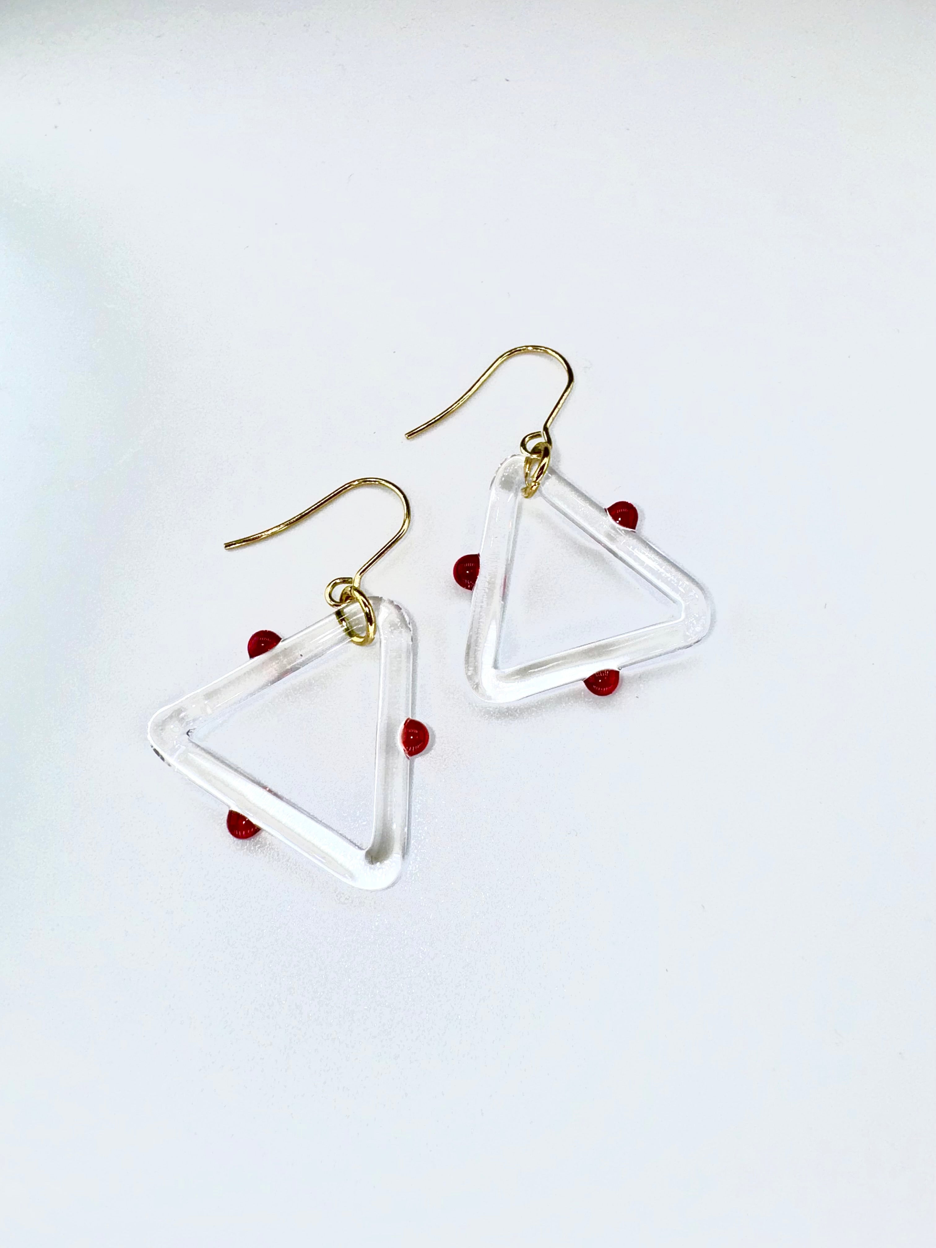 Round Red Dots Earring