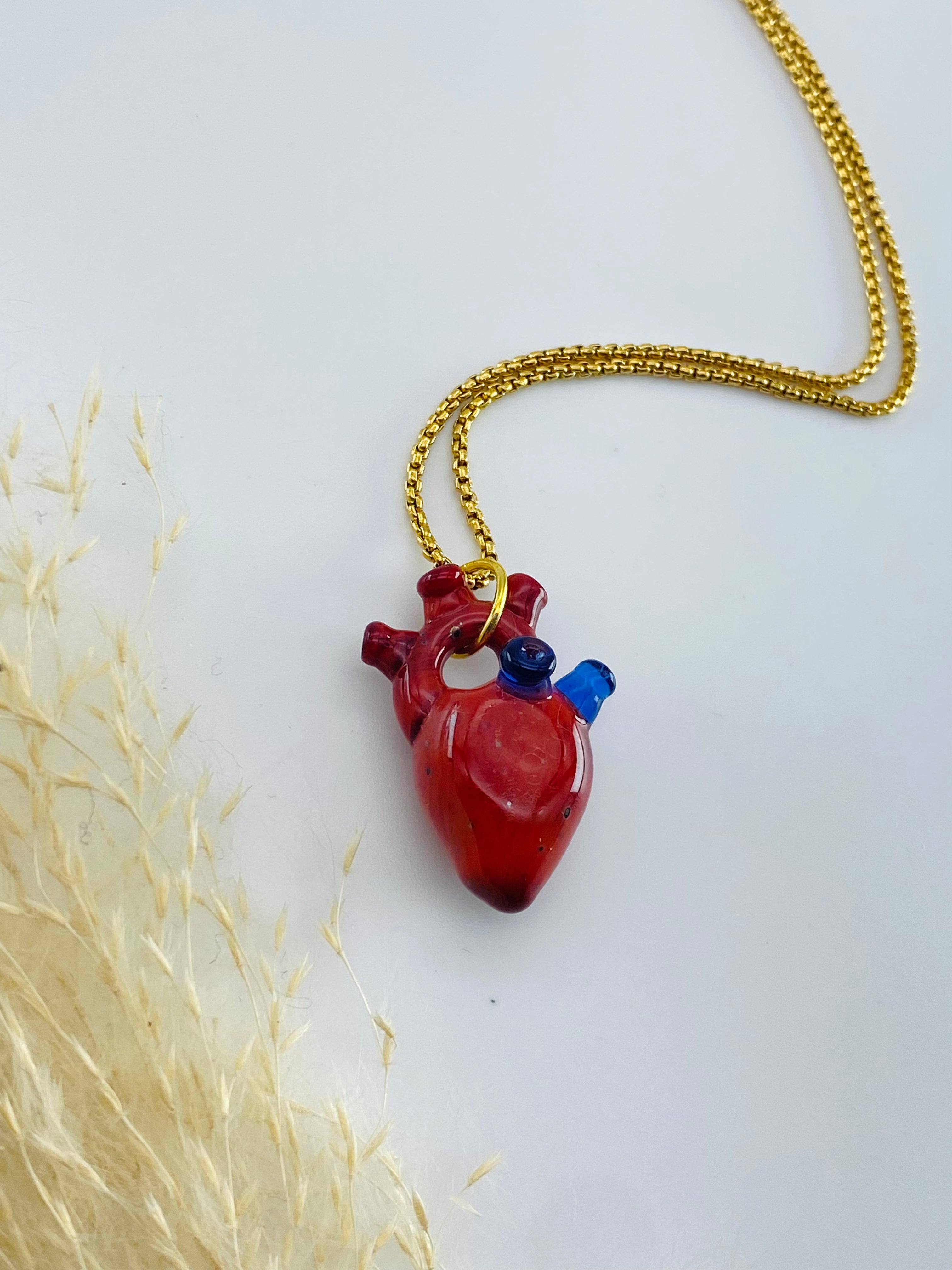 Realistic Heart Pendant Necklace