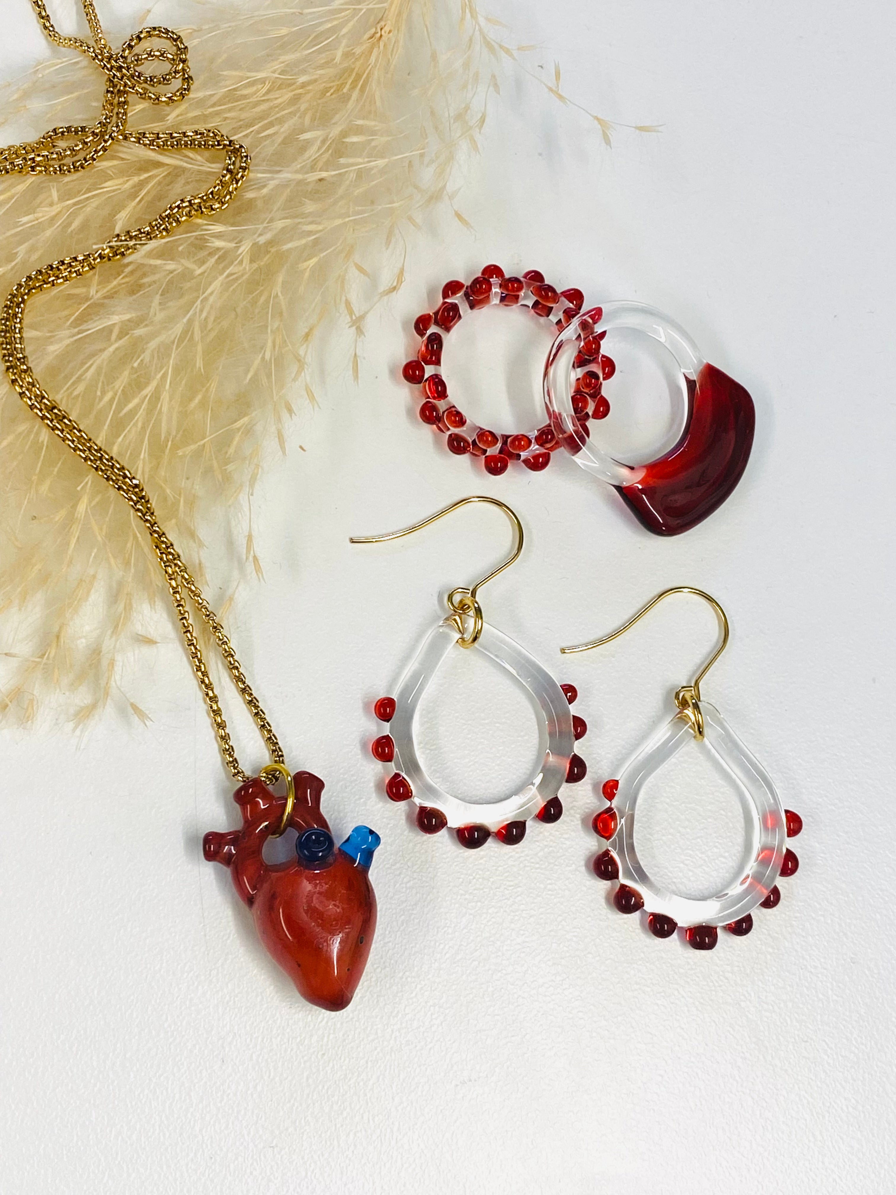 Realistic Heart Pendant Necklace