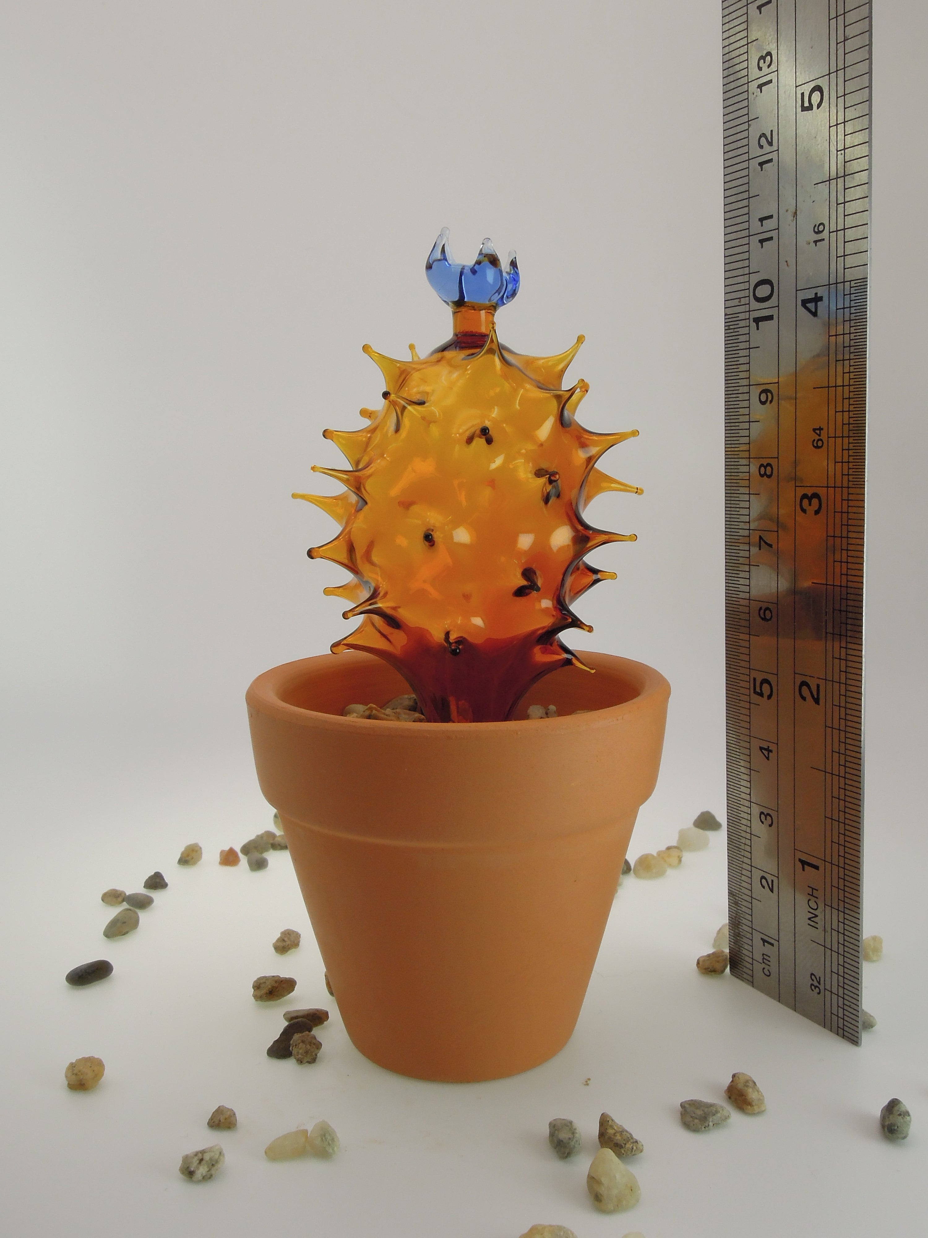 Bourbon Glass Cactus Sculpture