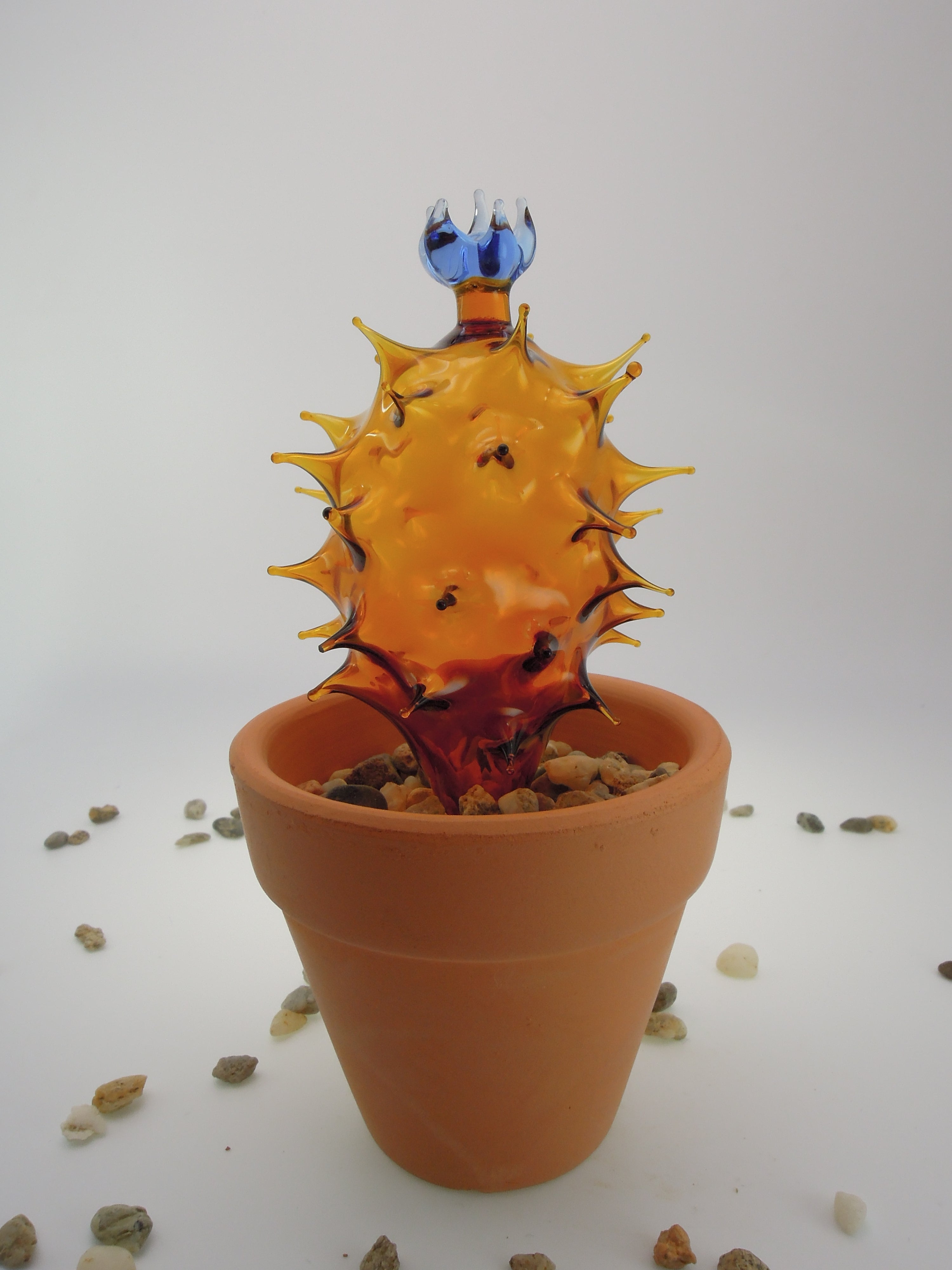 Bourbon Glass Cactus Sculpture