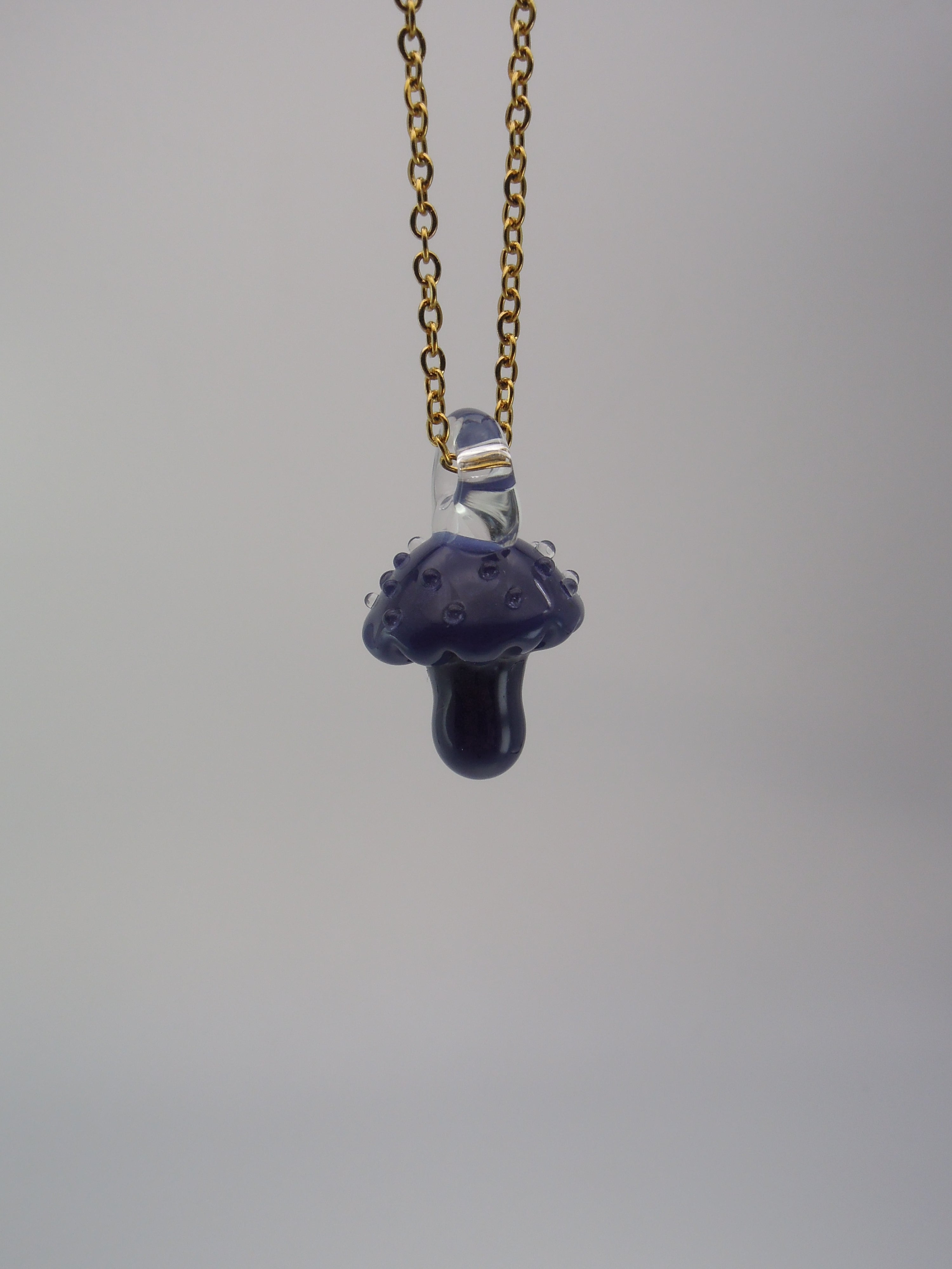 Spiky Purple Glass Pendant
