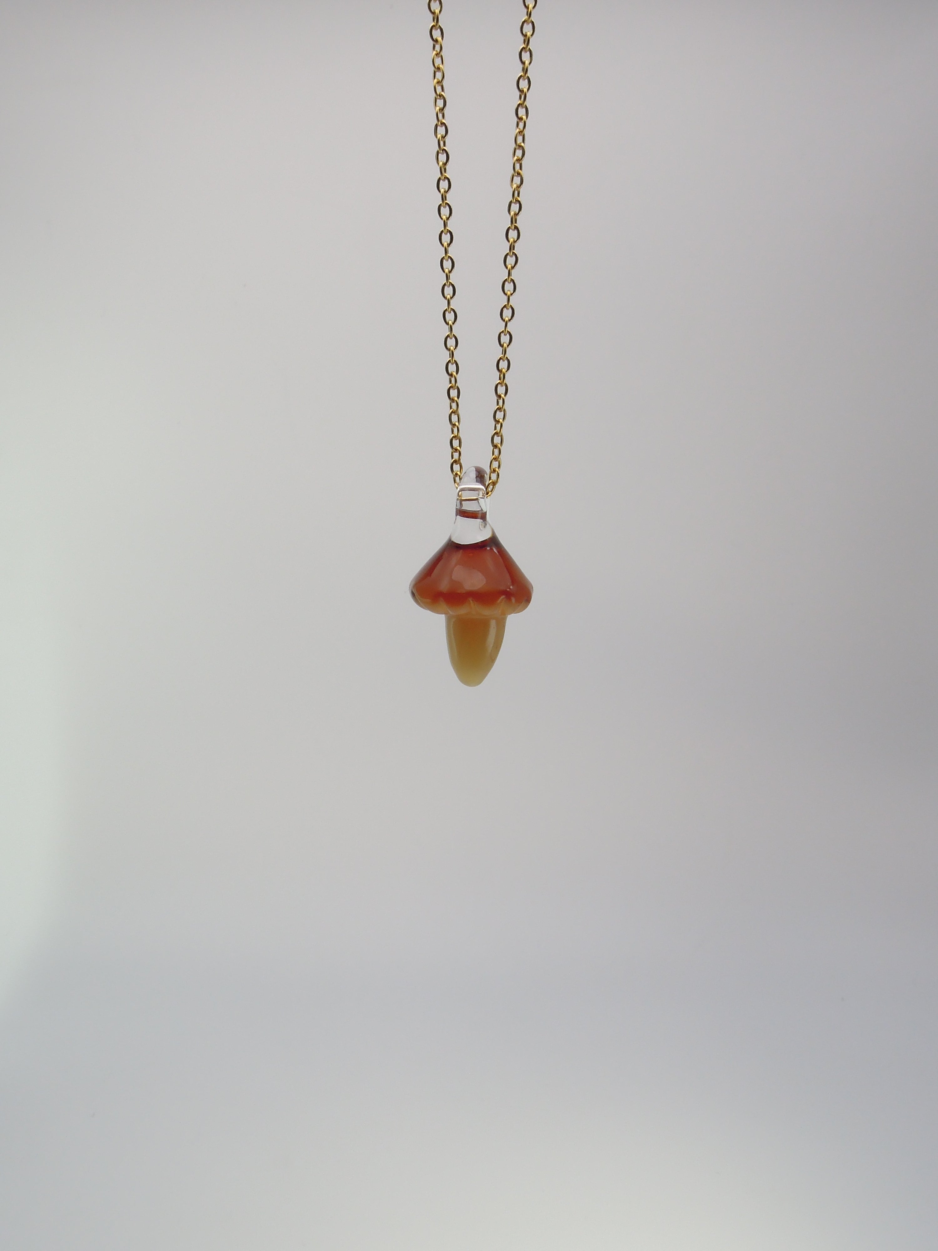 Ironstone Mushroom Pendant Necklace