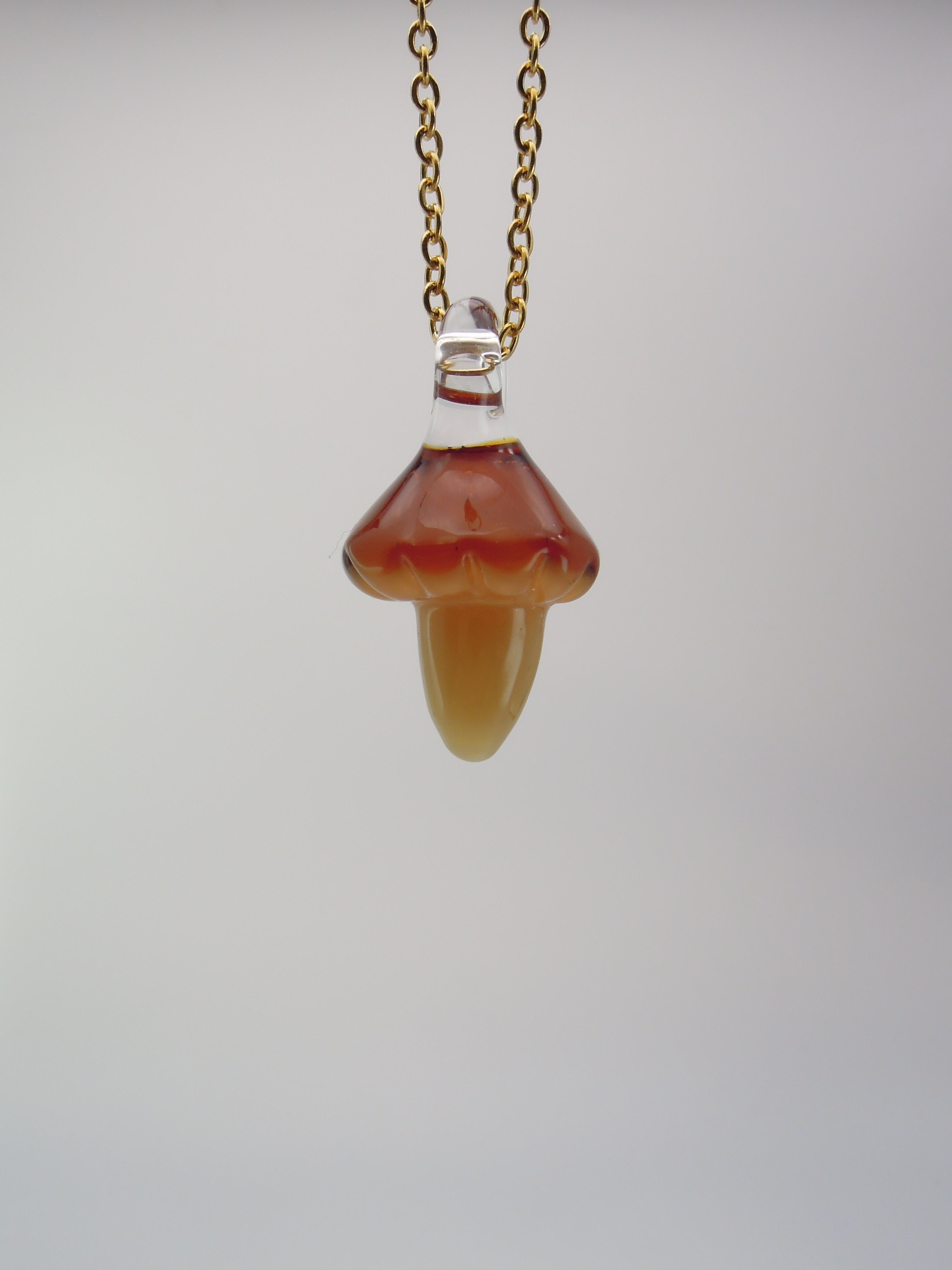 Ironstone Mushroom Pendant Necklace