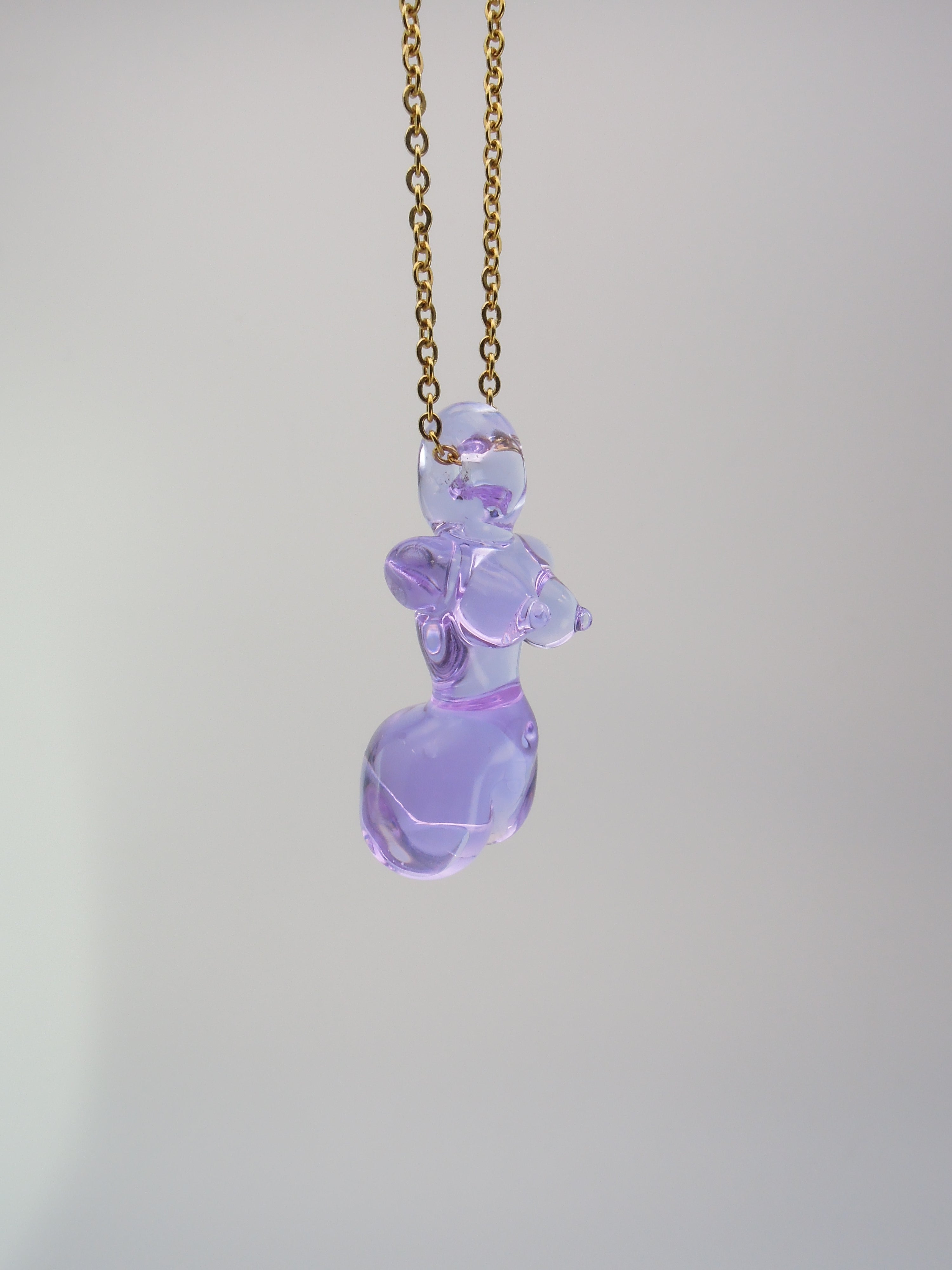 Lady Purple Glass Pendant