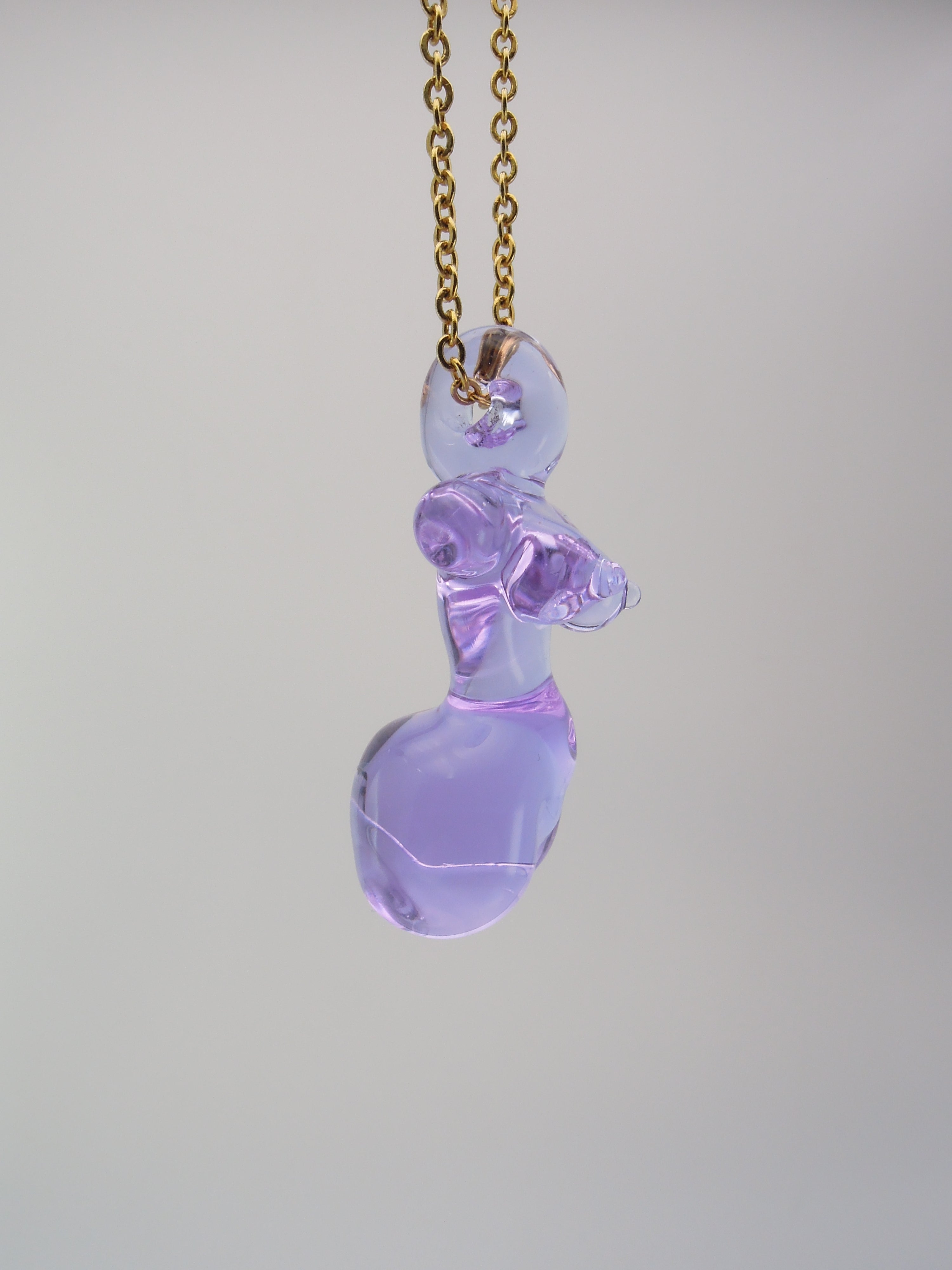 Lady Purple Glass Pendant