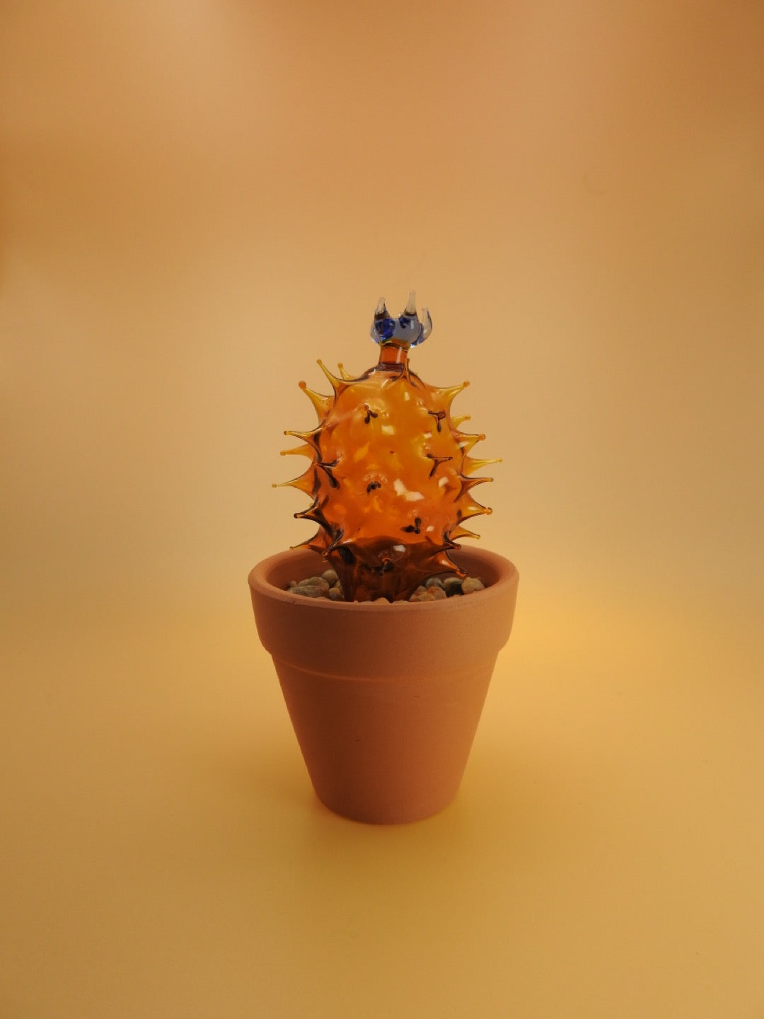 Bourbon Glass Cactus Sculpture