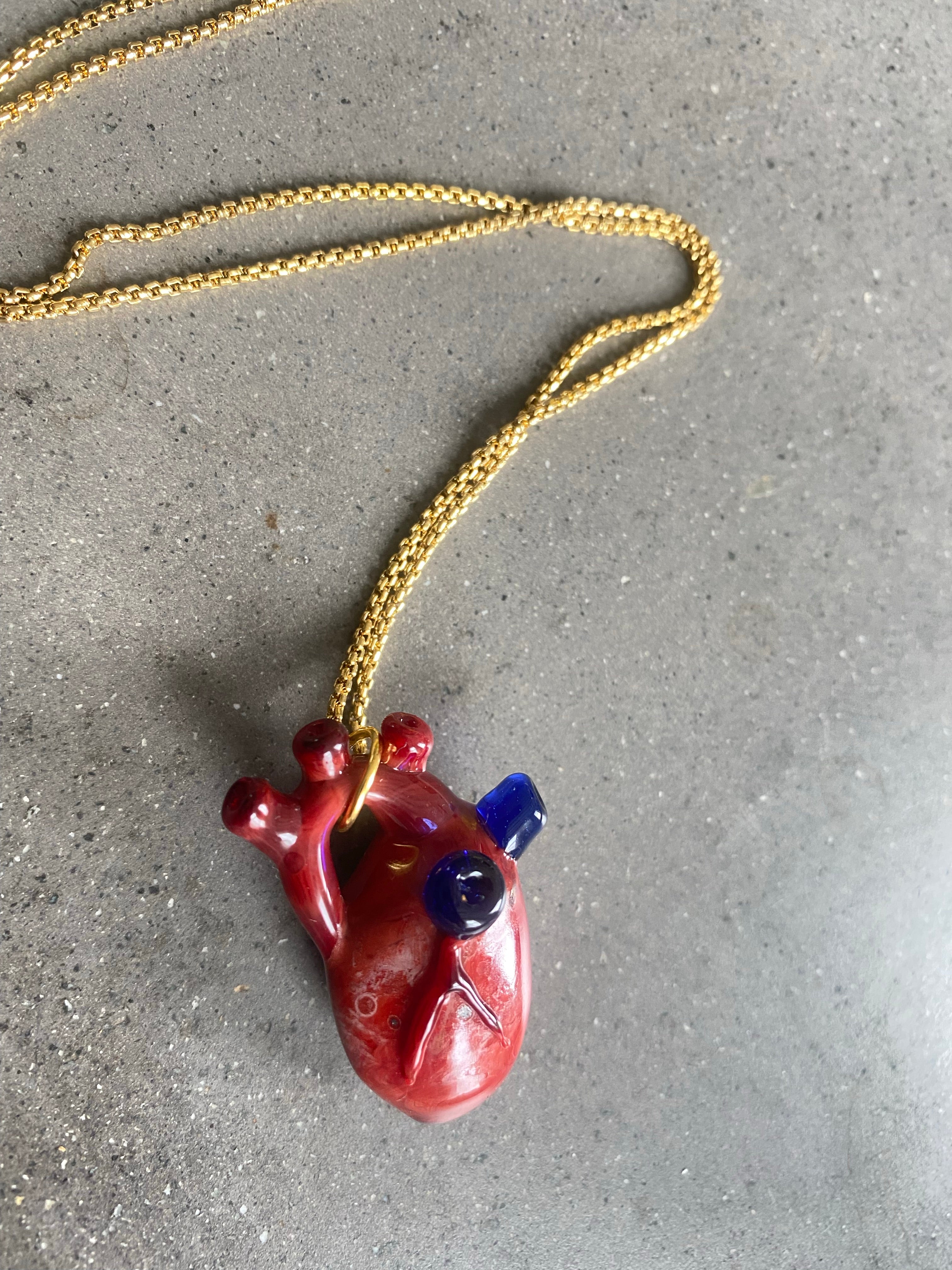 Realistic Heart Pendant Necklace