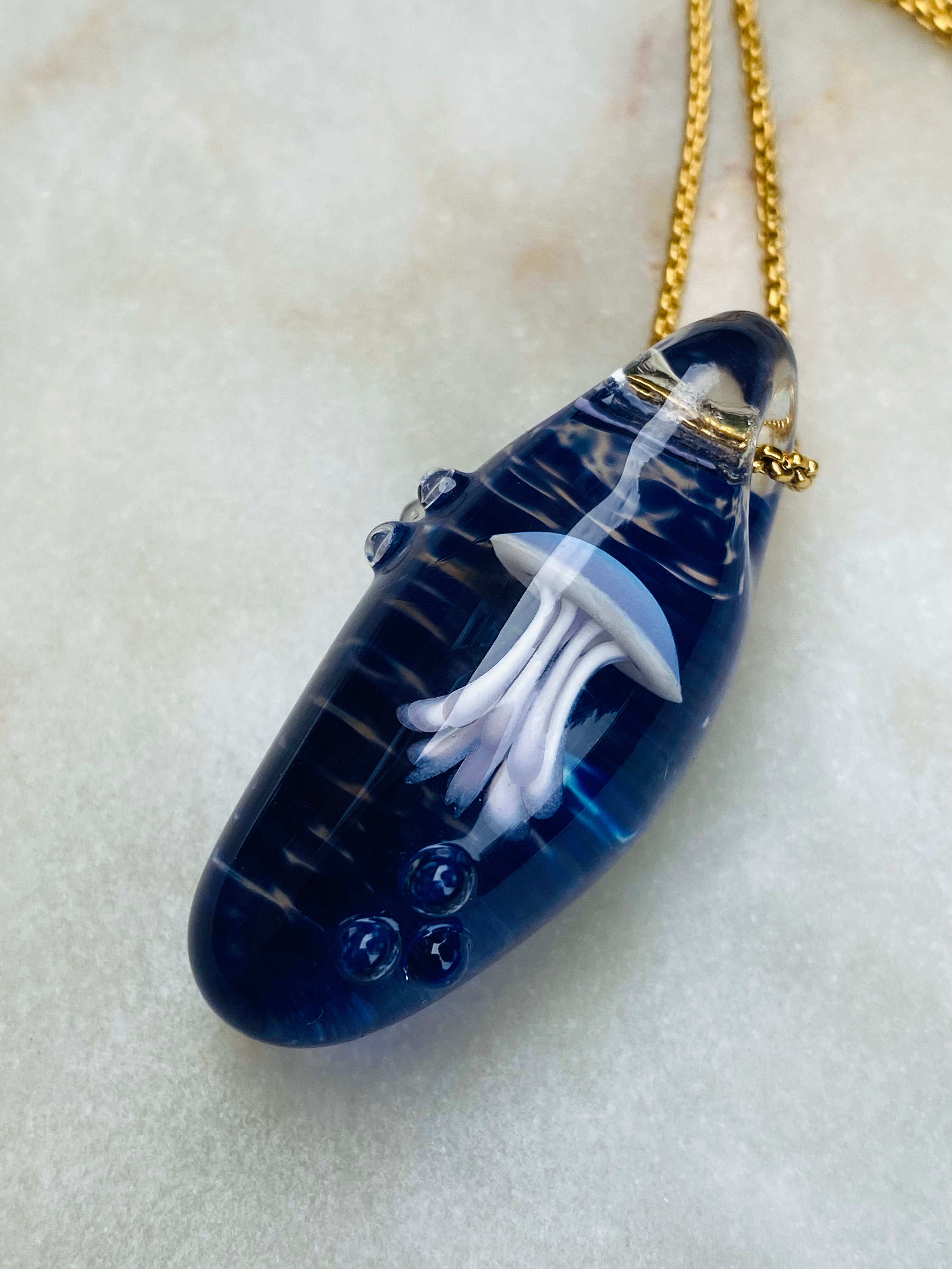 Purple Jellyfish Pendant
