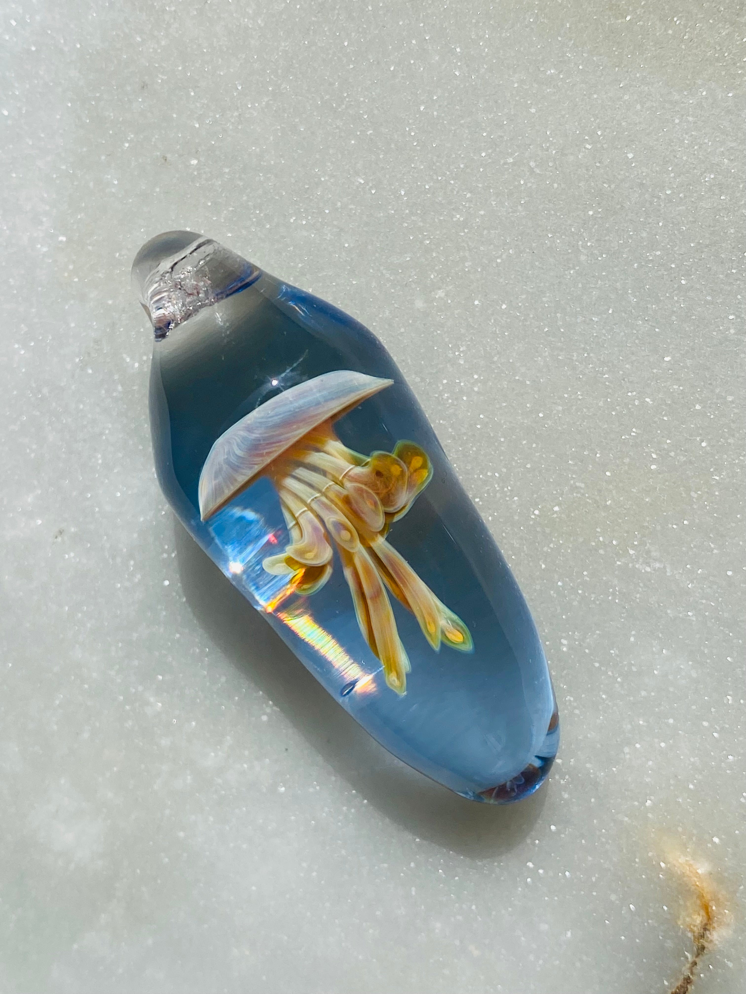 Purple and Blue Jellyfish Pendant