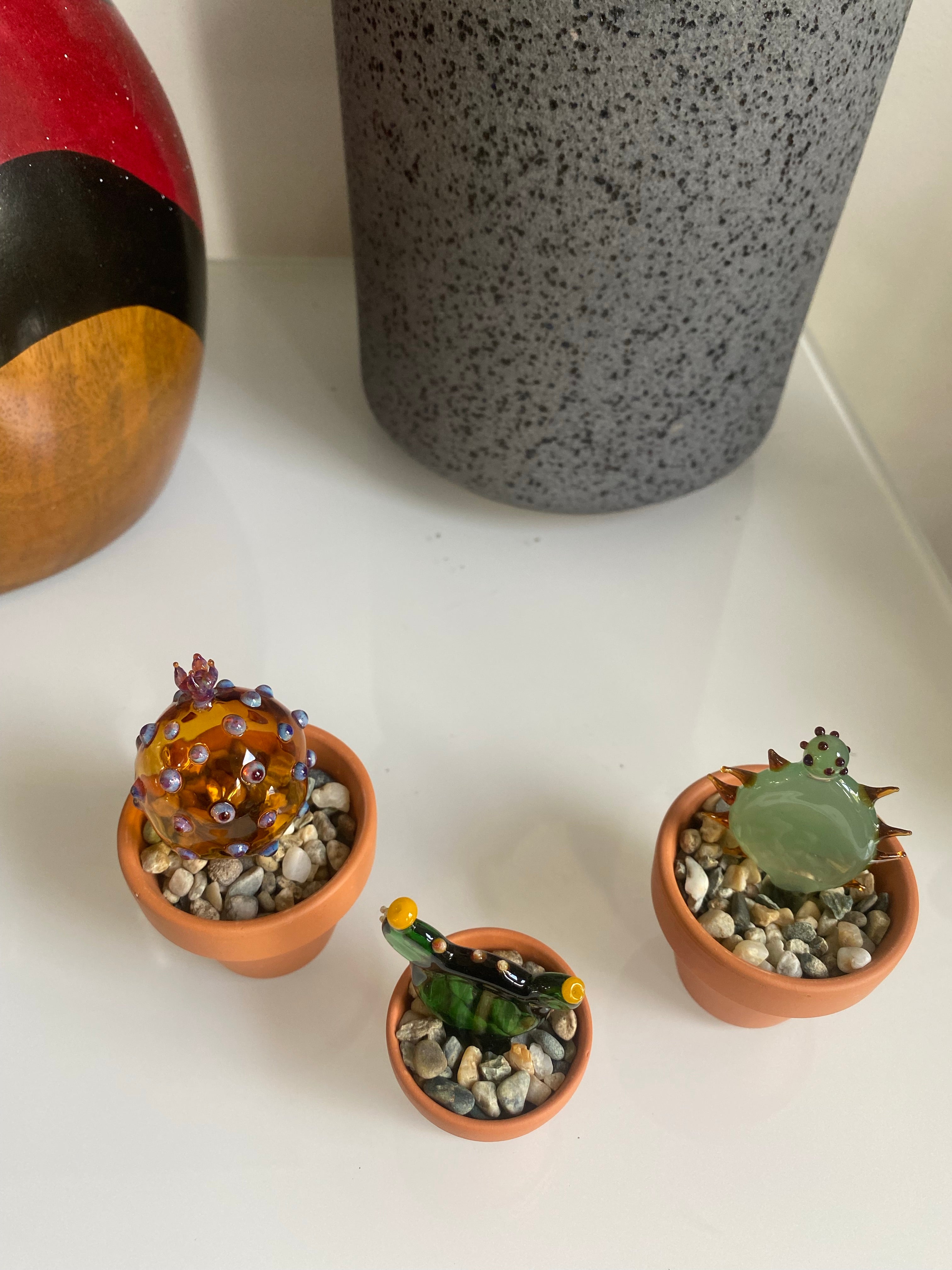 Mini Triple Glass Cactus Set-2