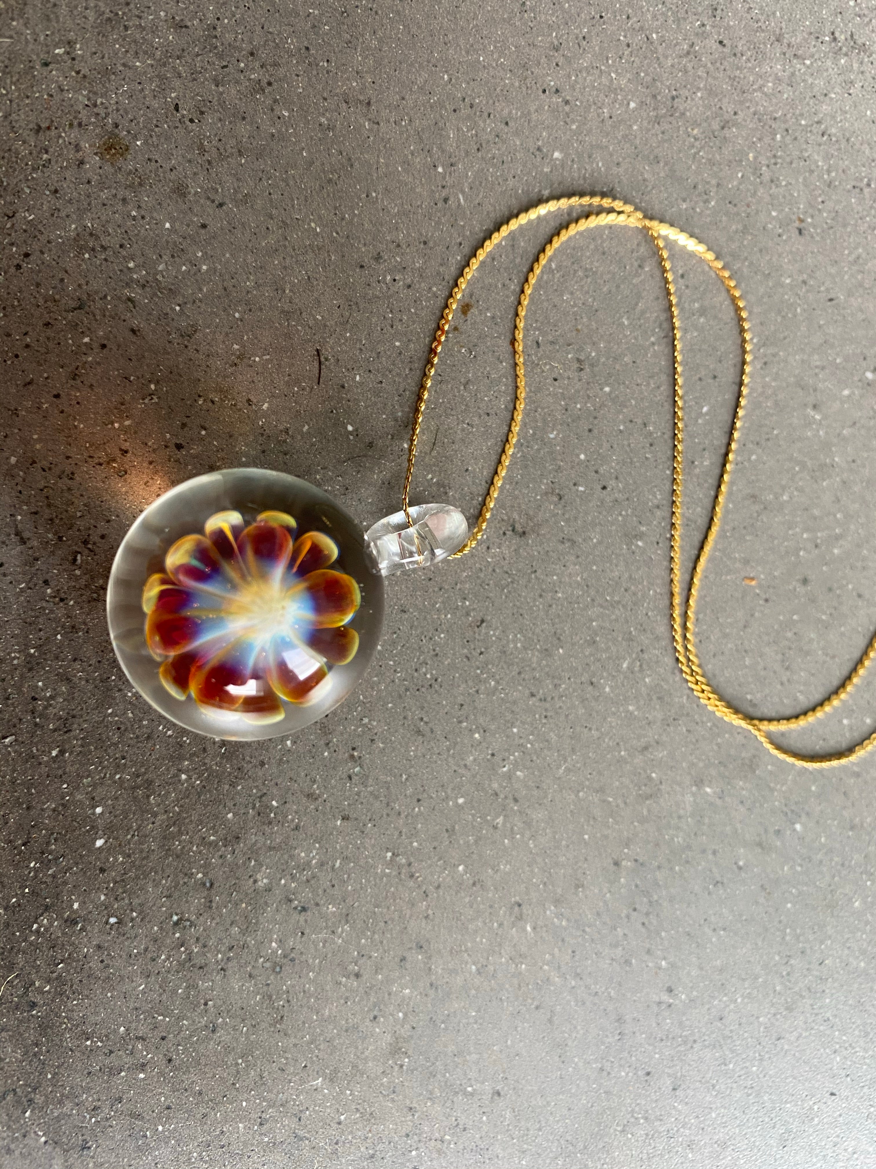Purple and Orange Implosion Pendant