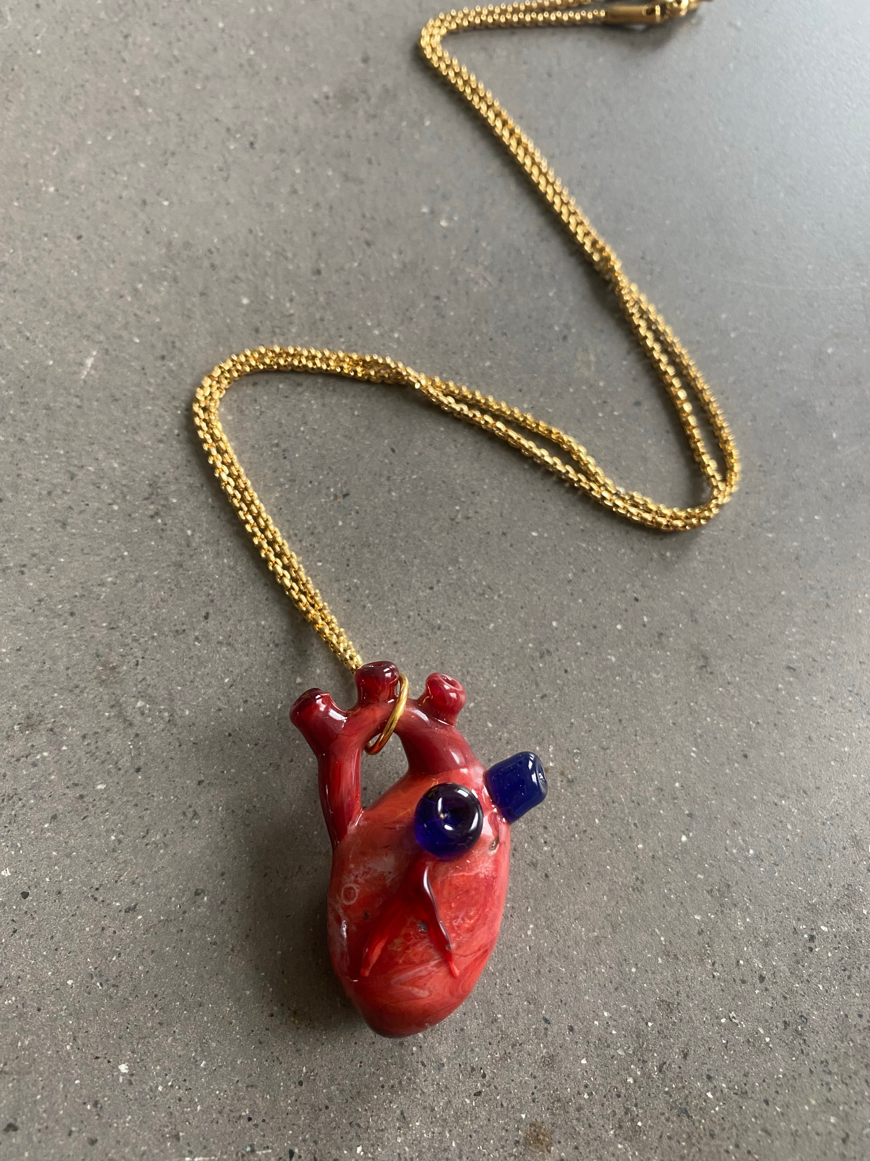 Realistic Heart Pendant Necklace