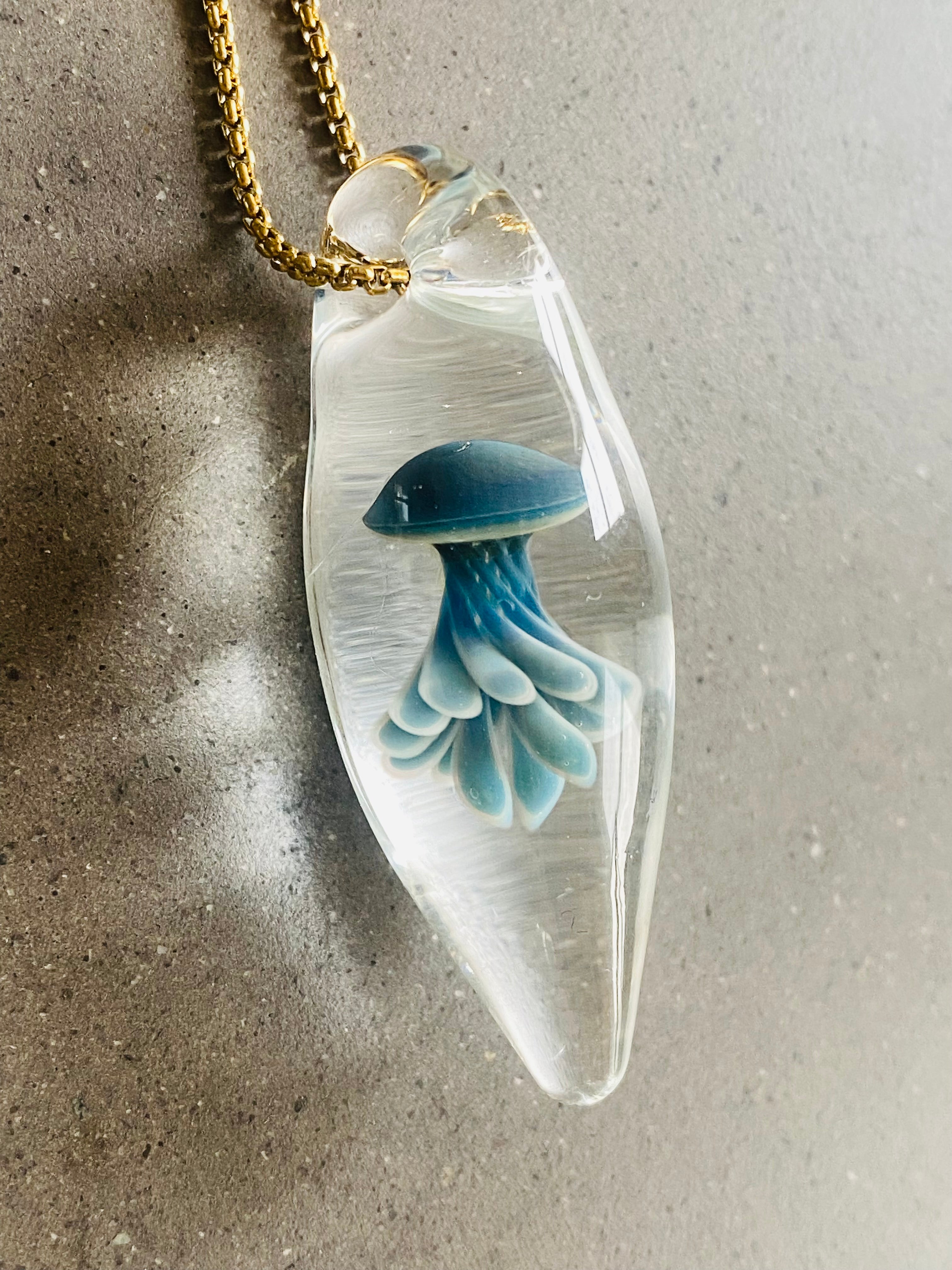 Blue Jellyfish Pendant