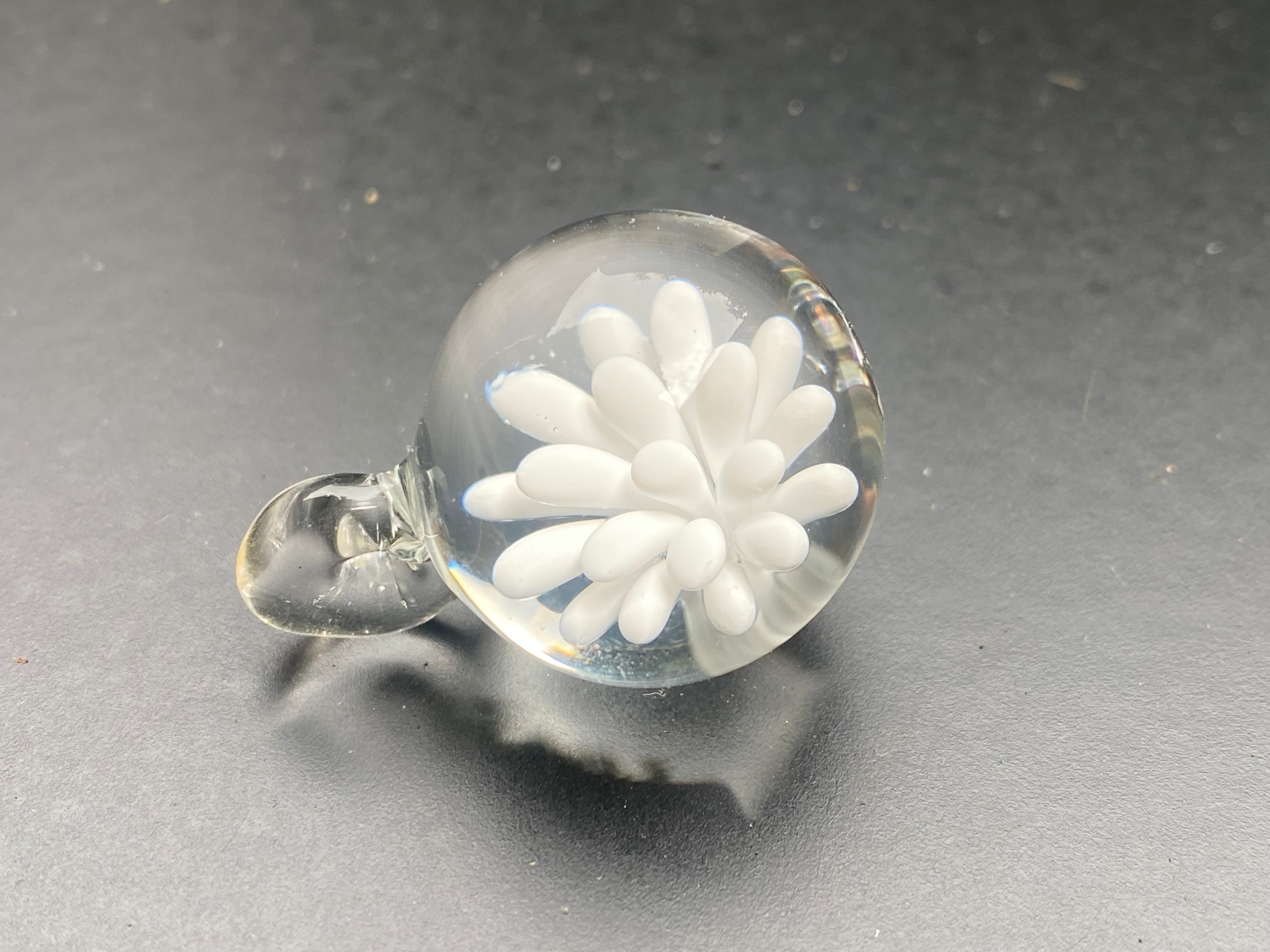 Snow White Flower Implosion Pendant