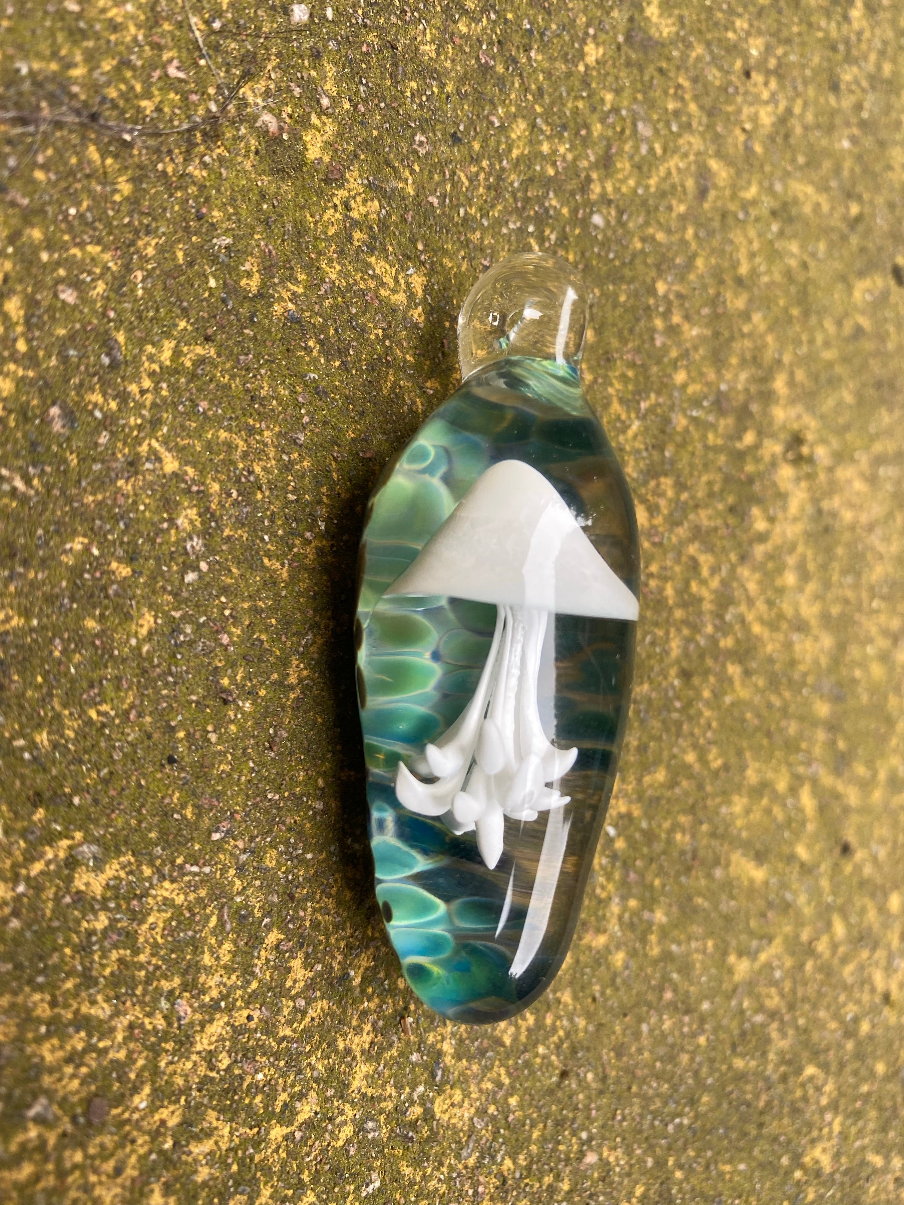 White Jellyfish Pendant