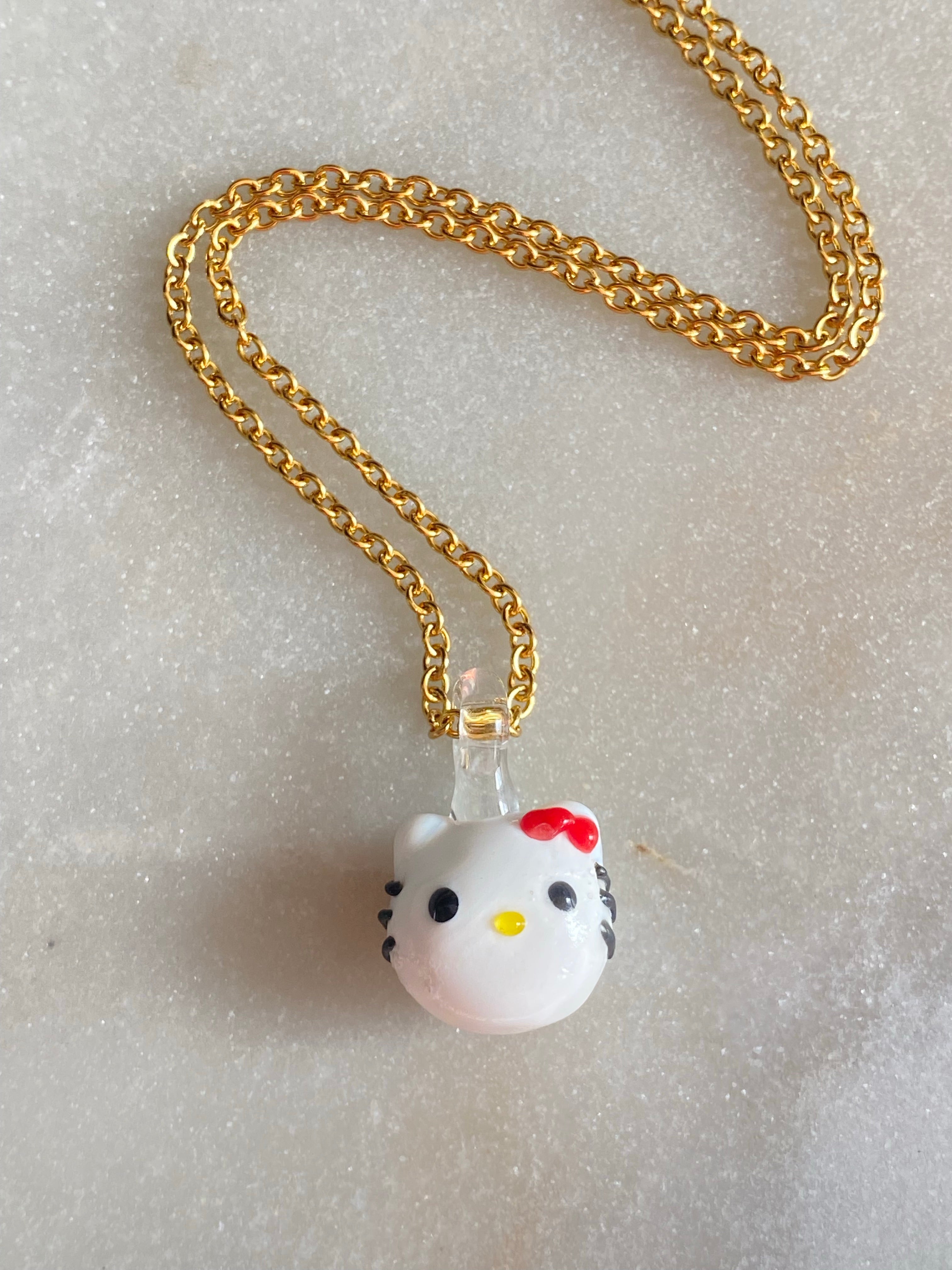 Miniature Kitty Charm Necklace