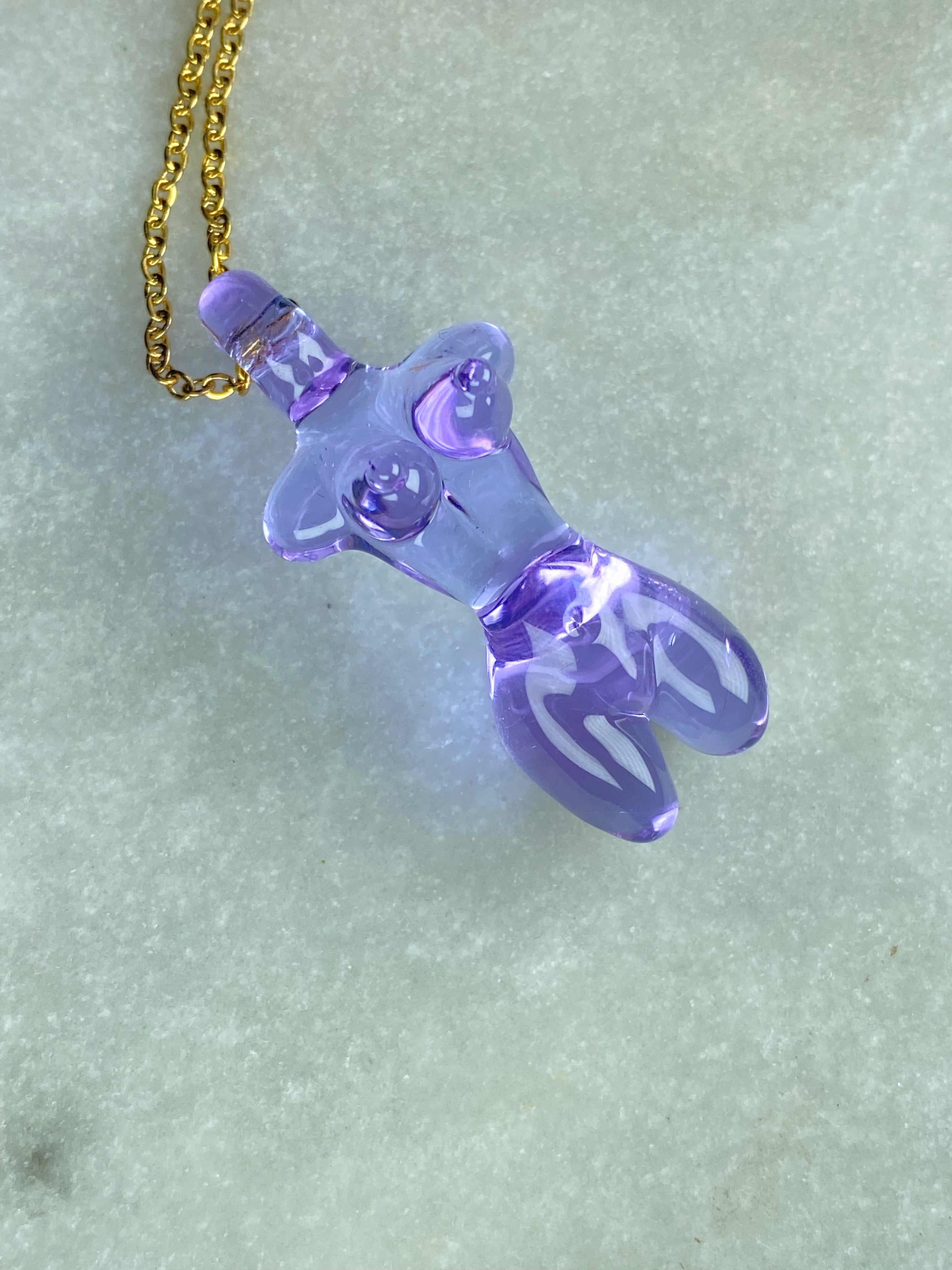 Lady Purple Glass Pendant