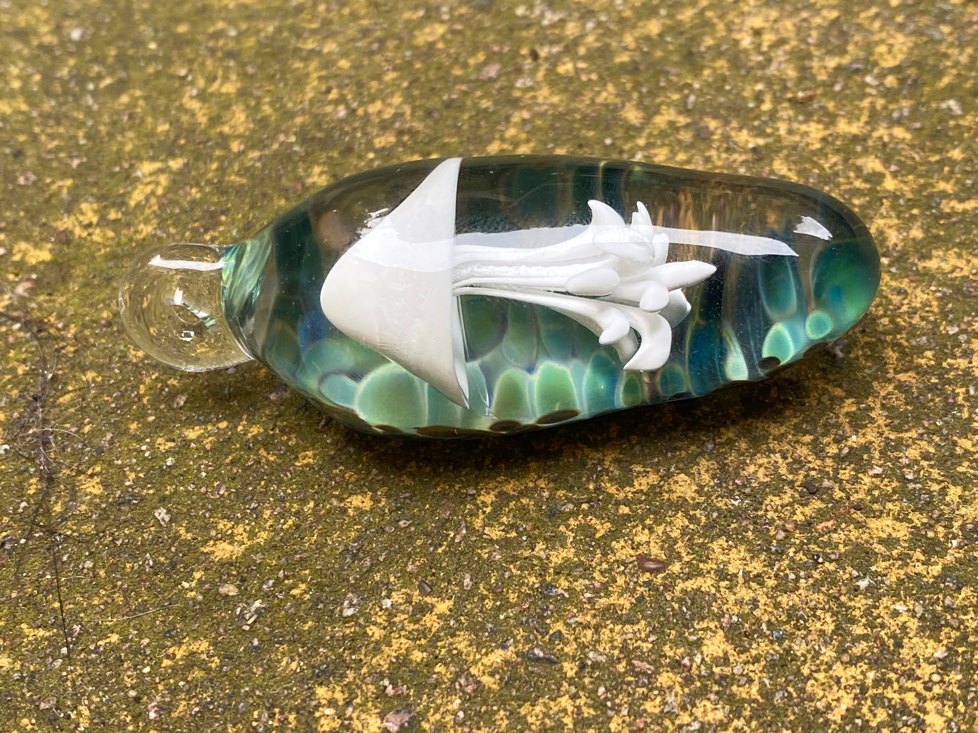 White Jellyfish Pendant