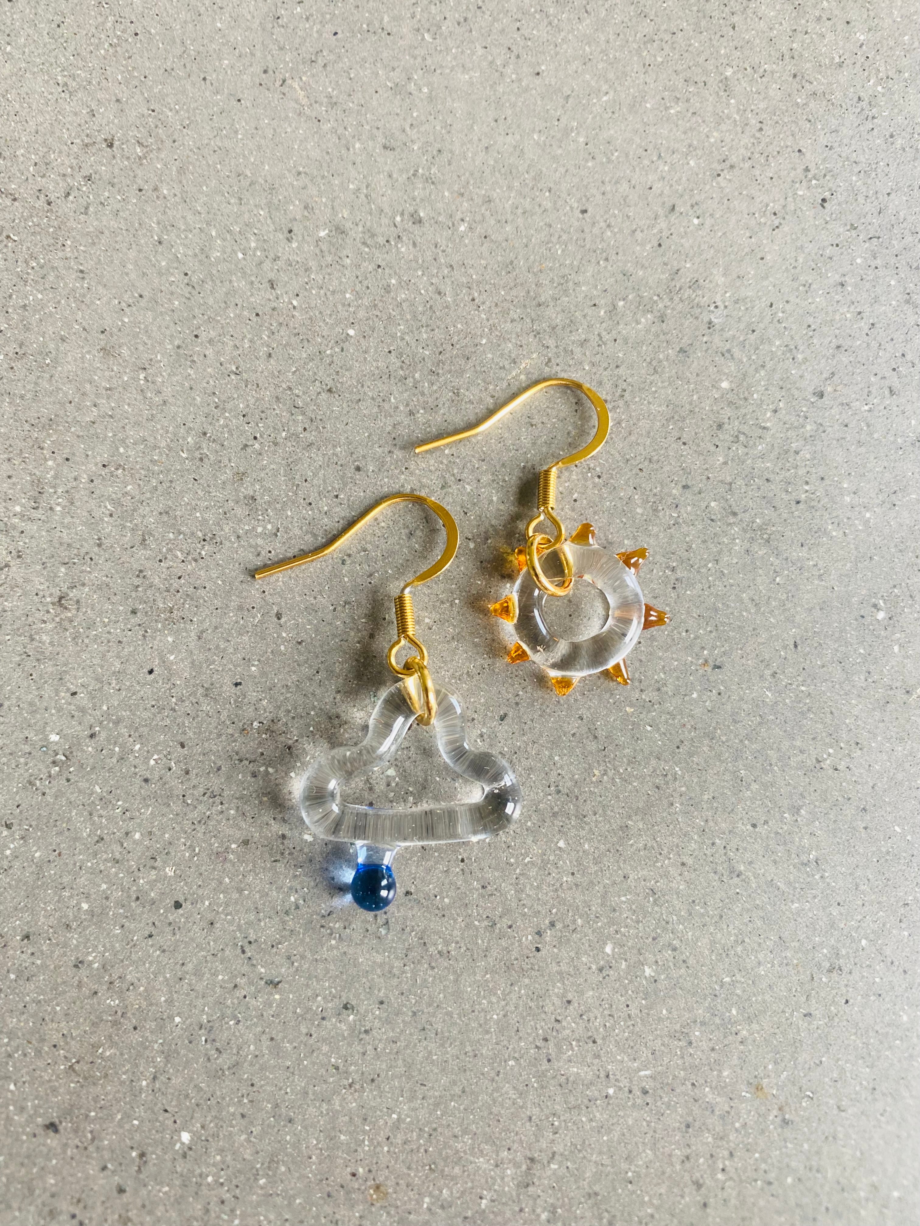 Cloud and Sun Earring