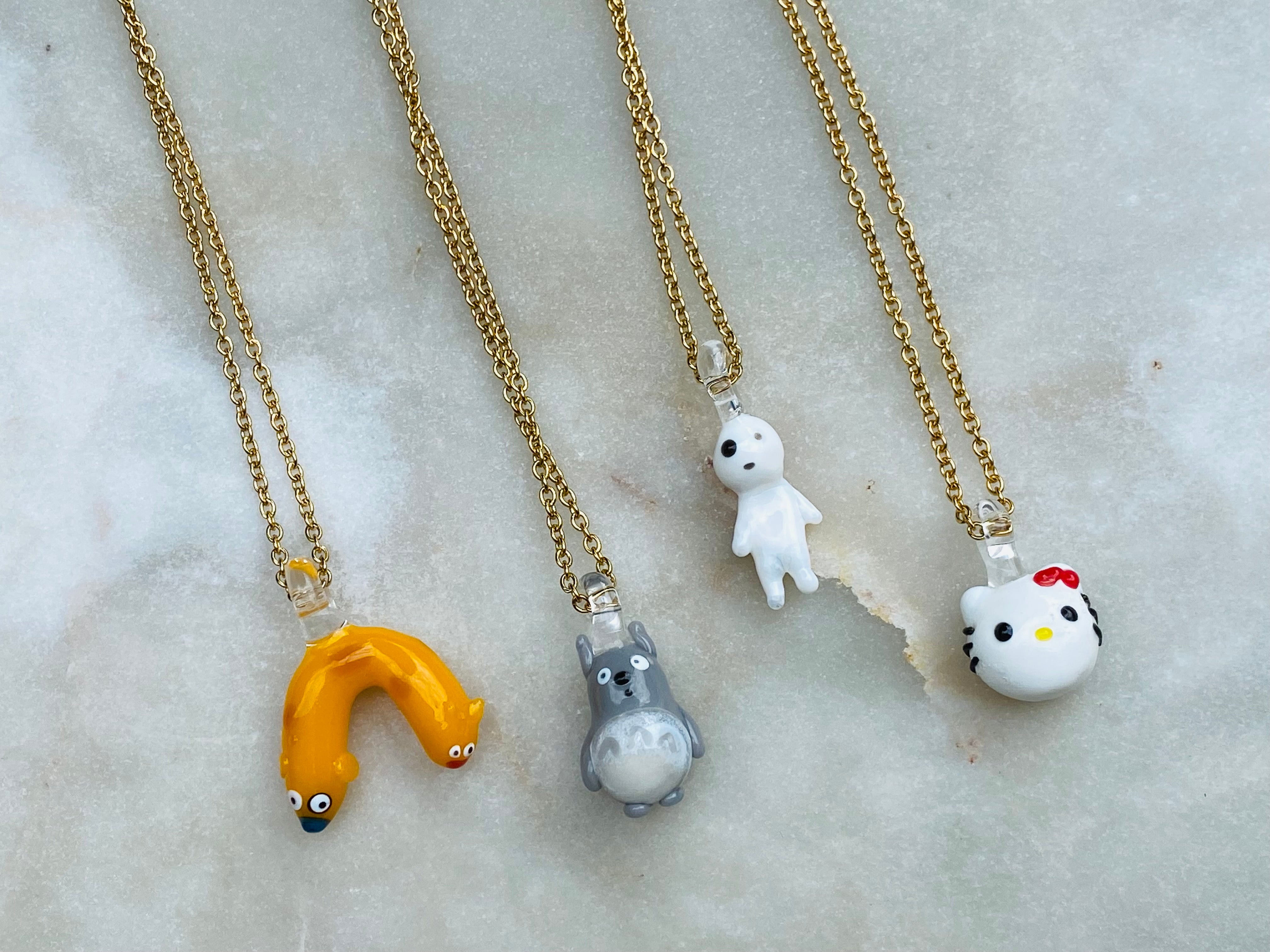 Kodama Miniature Glass Charm Necklace