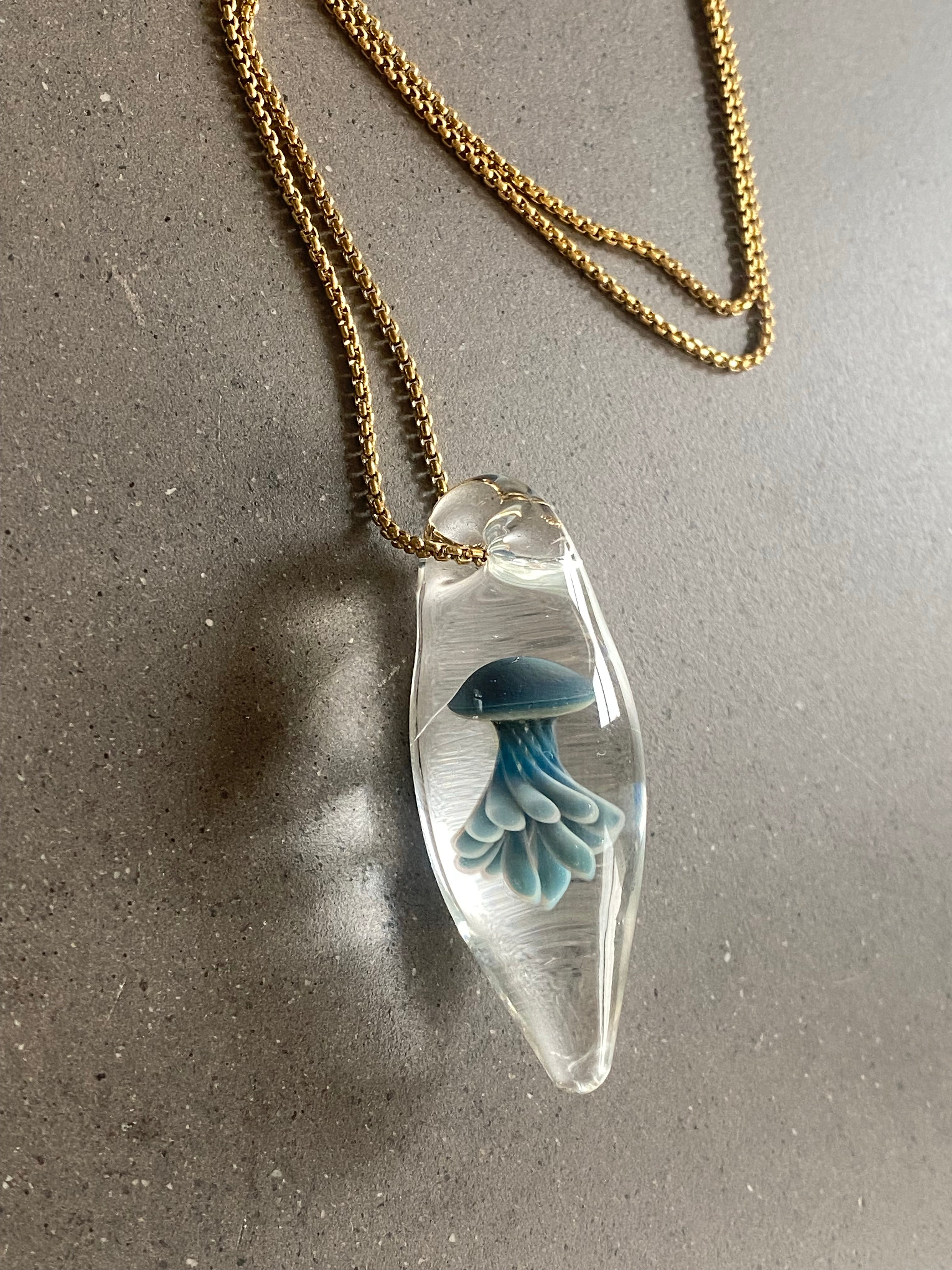 Blue Jellyfish Pendant