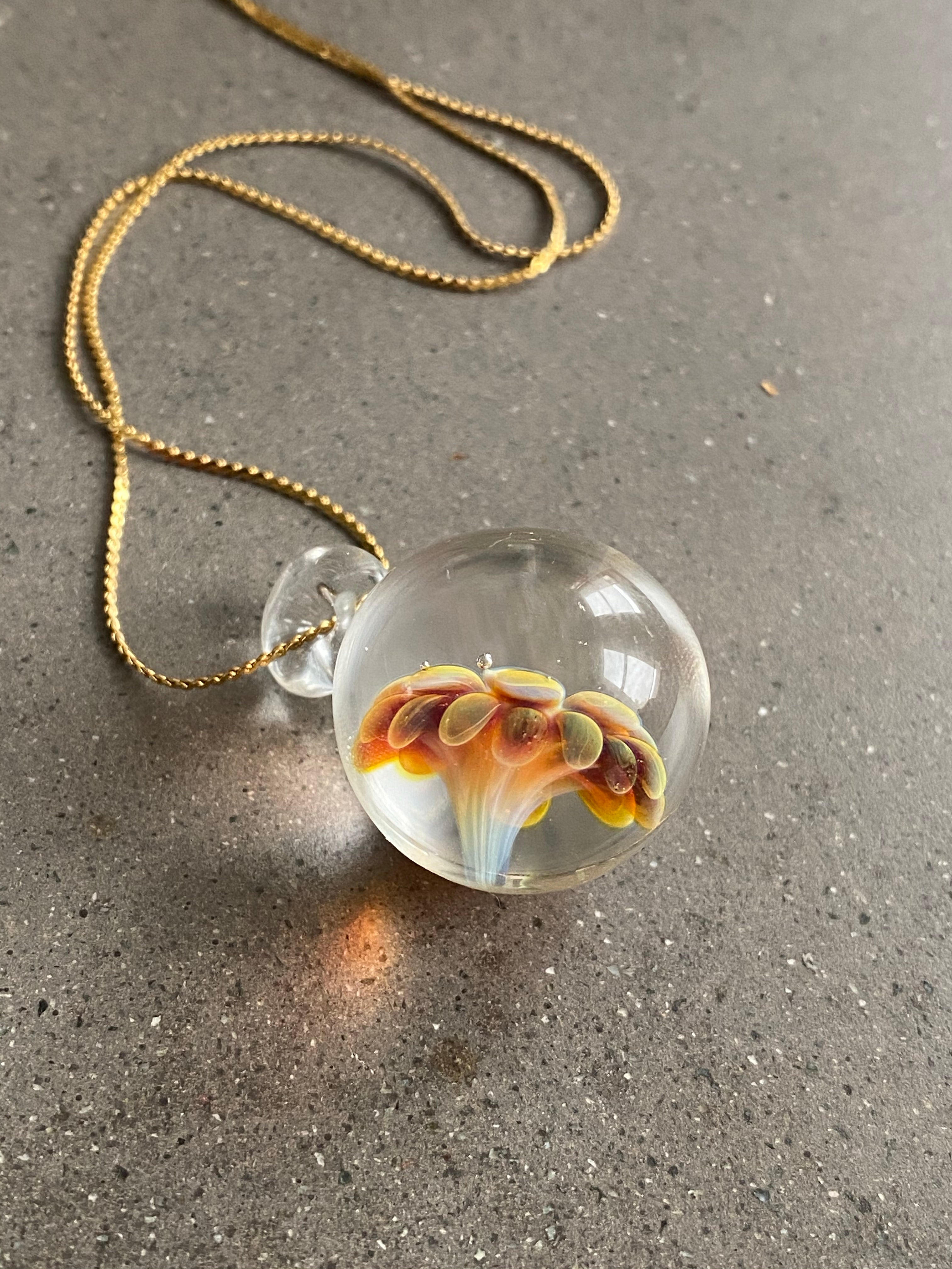 Purple and Orange Implosion Pendant