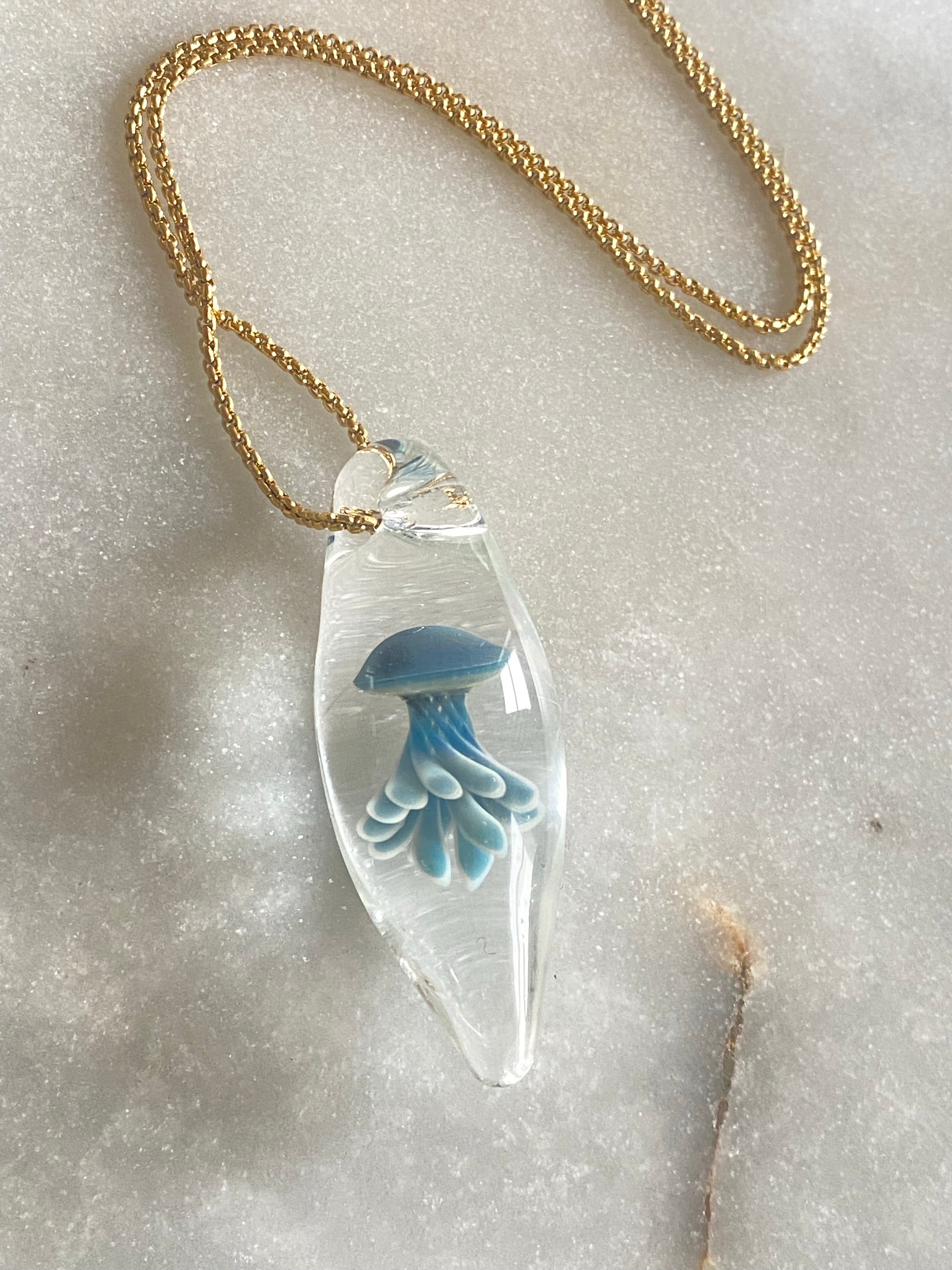Blue Jellyfish Pendant