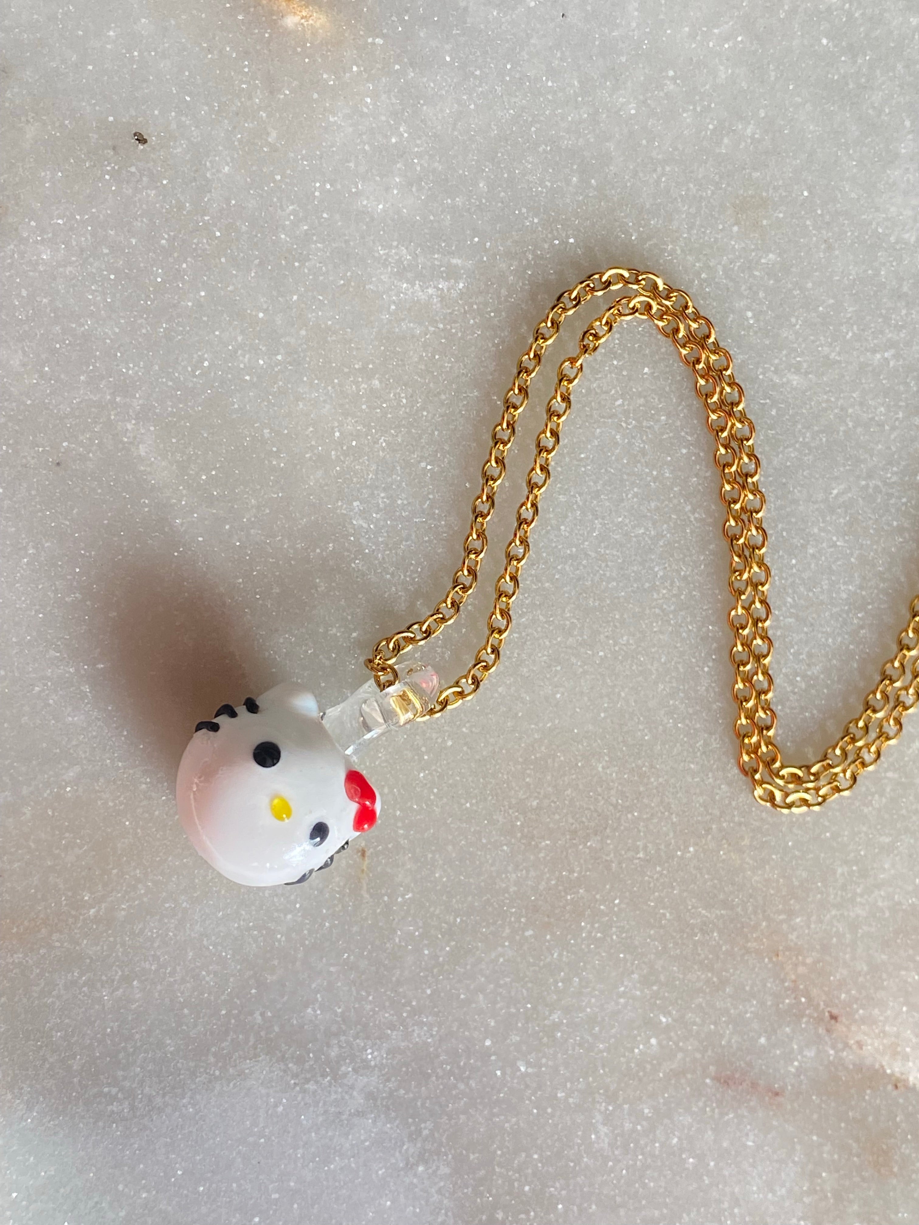 Miniature Kitty Charm Necklace