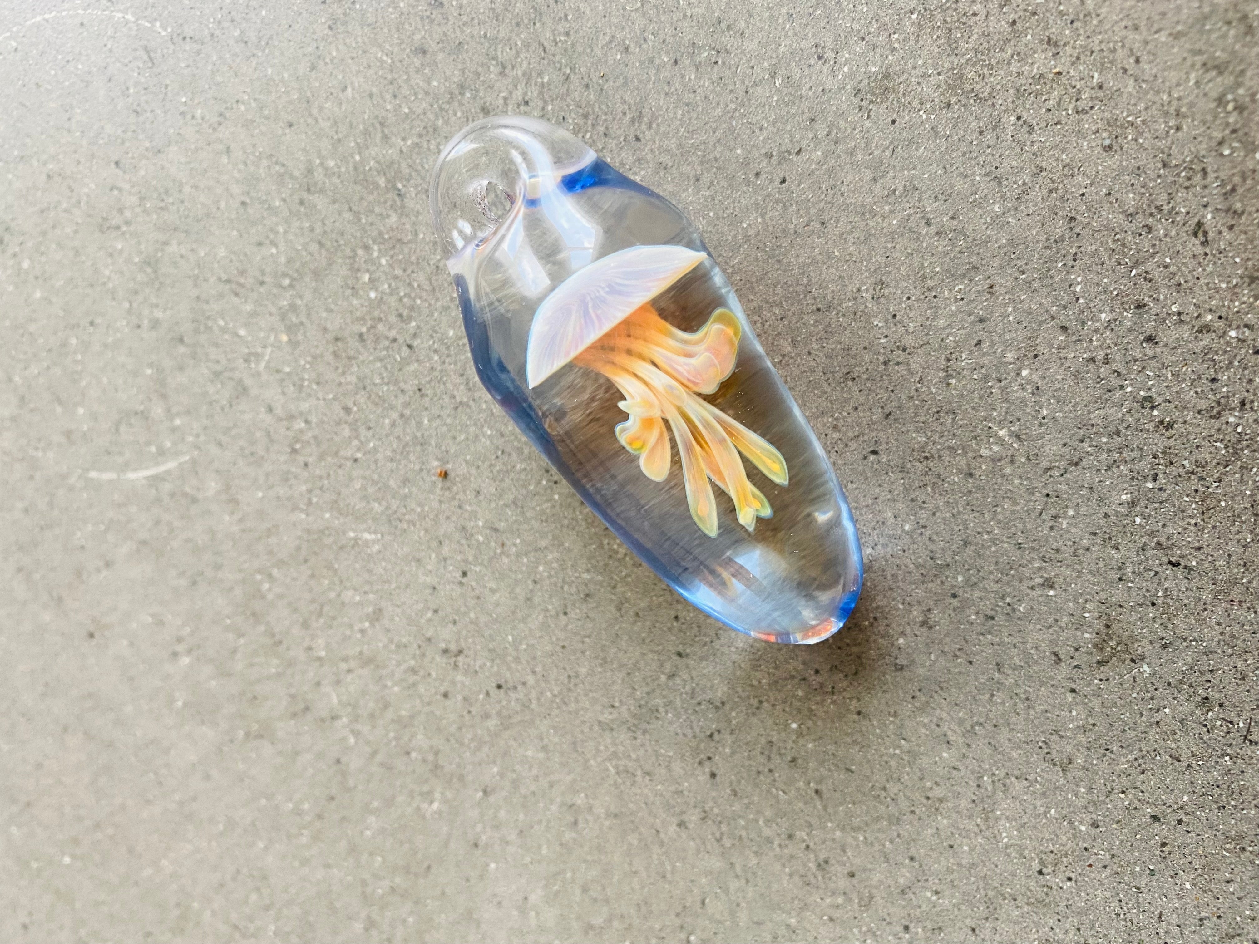 Purple and Blue Jellyfish Pendant