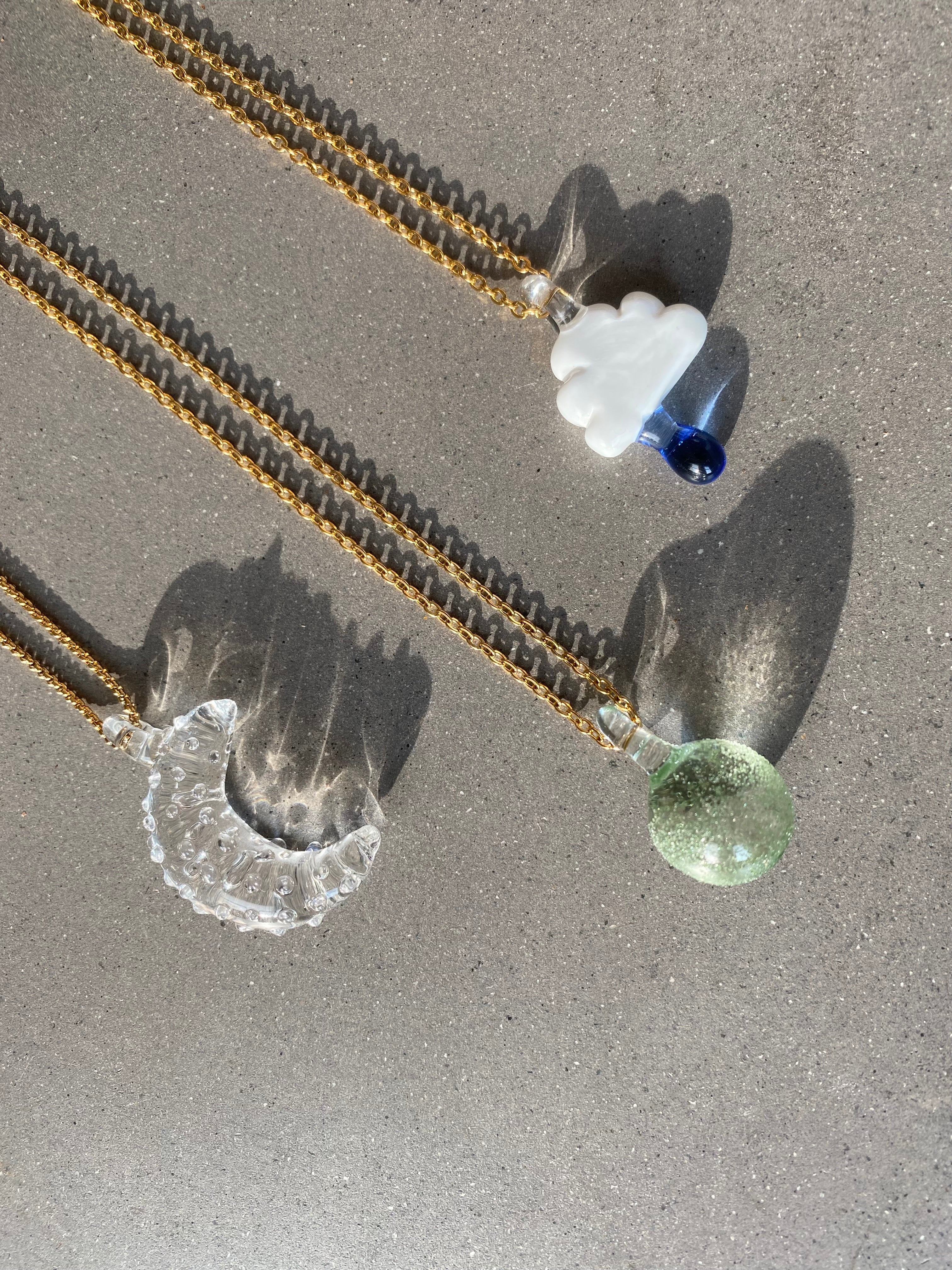 Moon Clear Glass Pendant