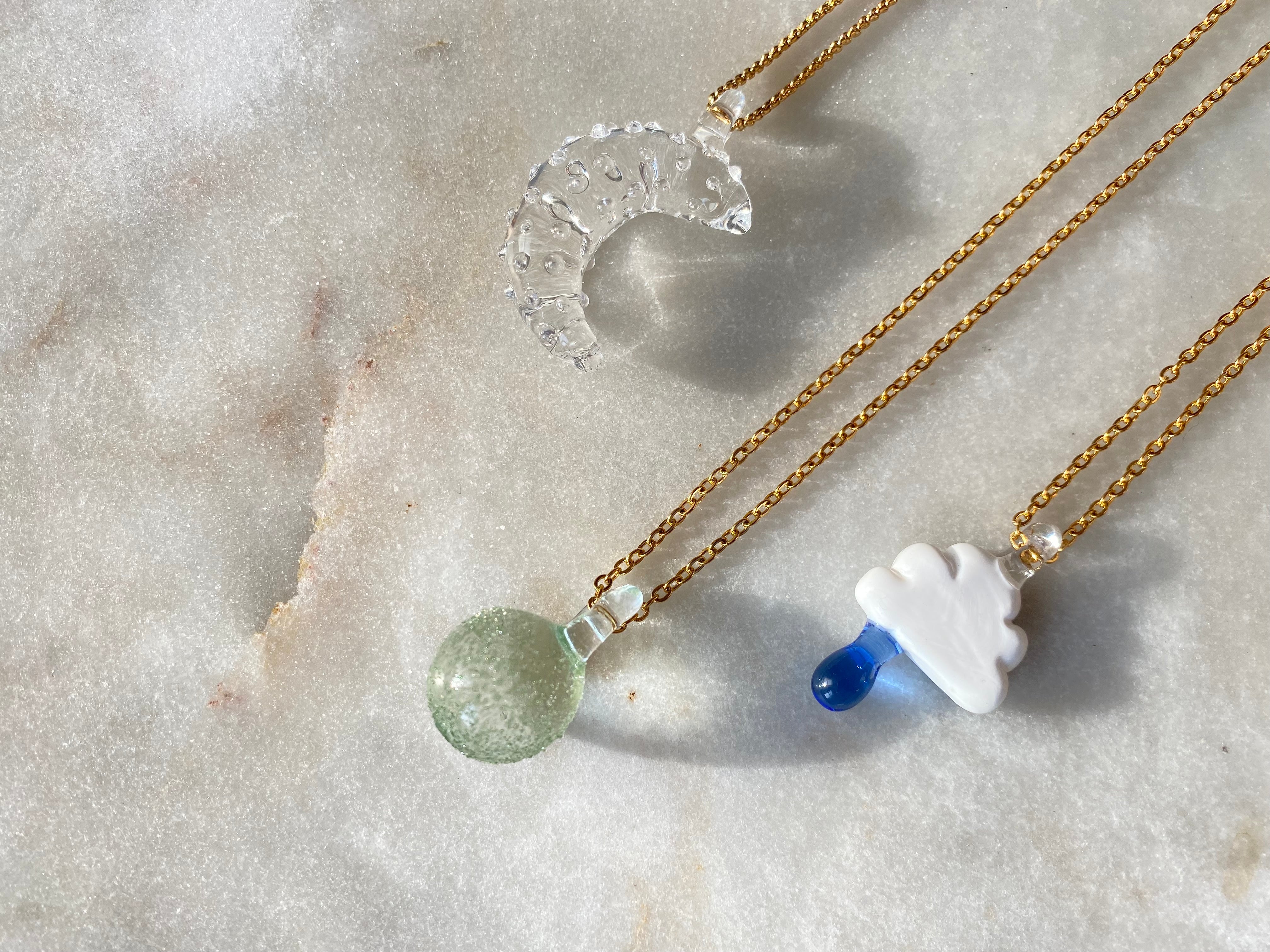 Moon Clear Glass Pendant