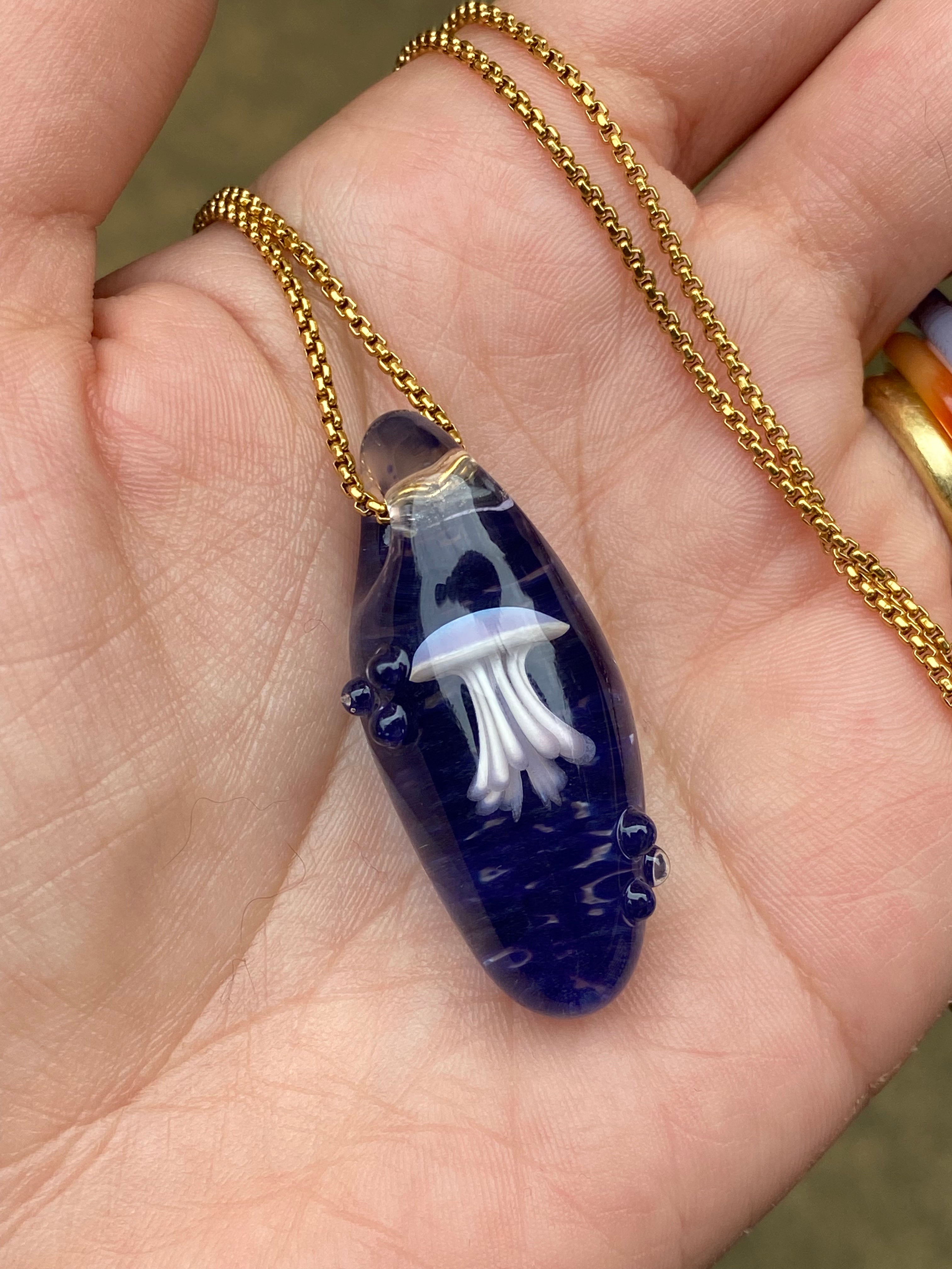 Purple Jellyfish Pendant