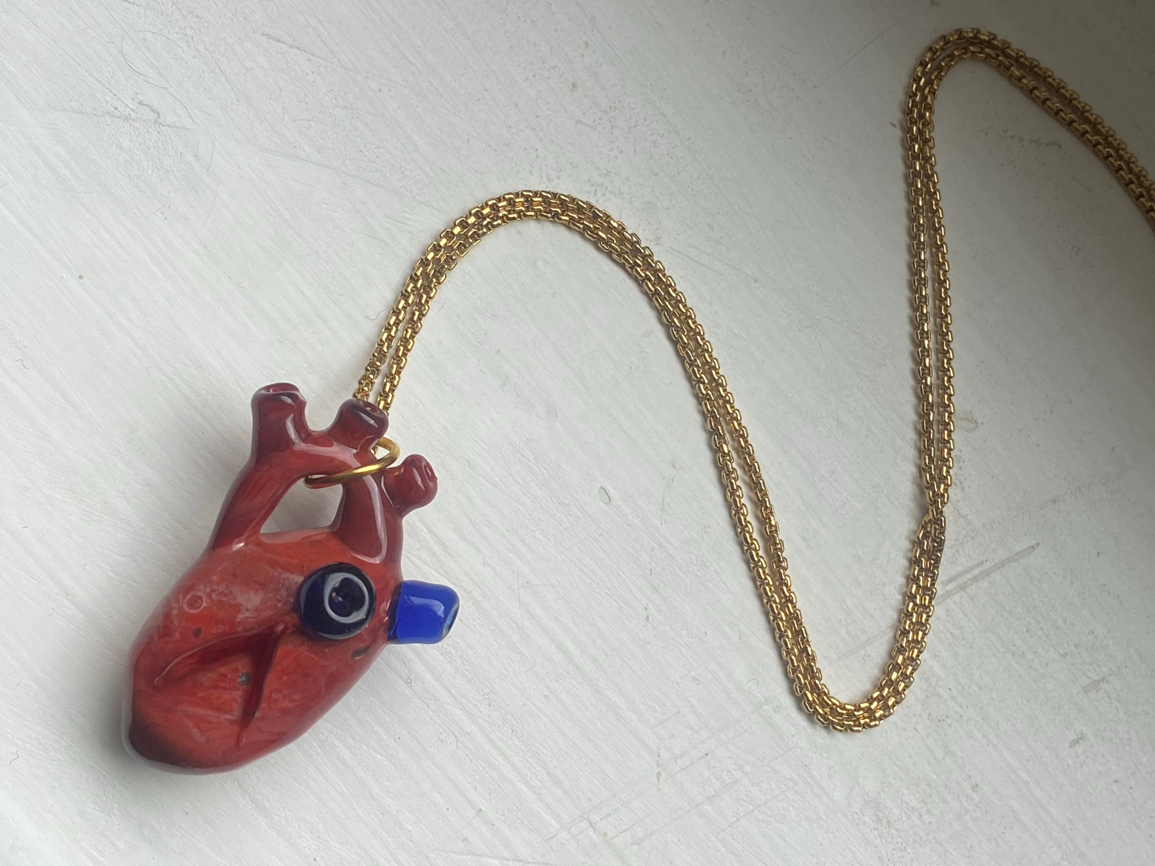 Realistic Heart Pendant Necklace
