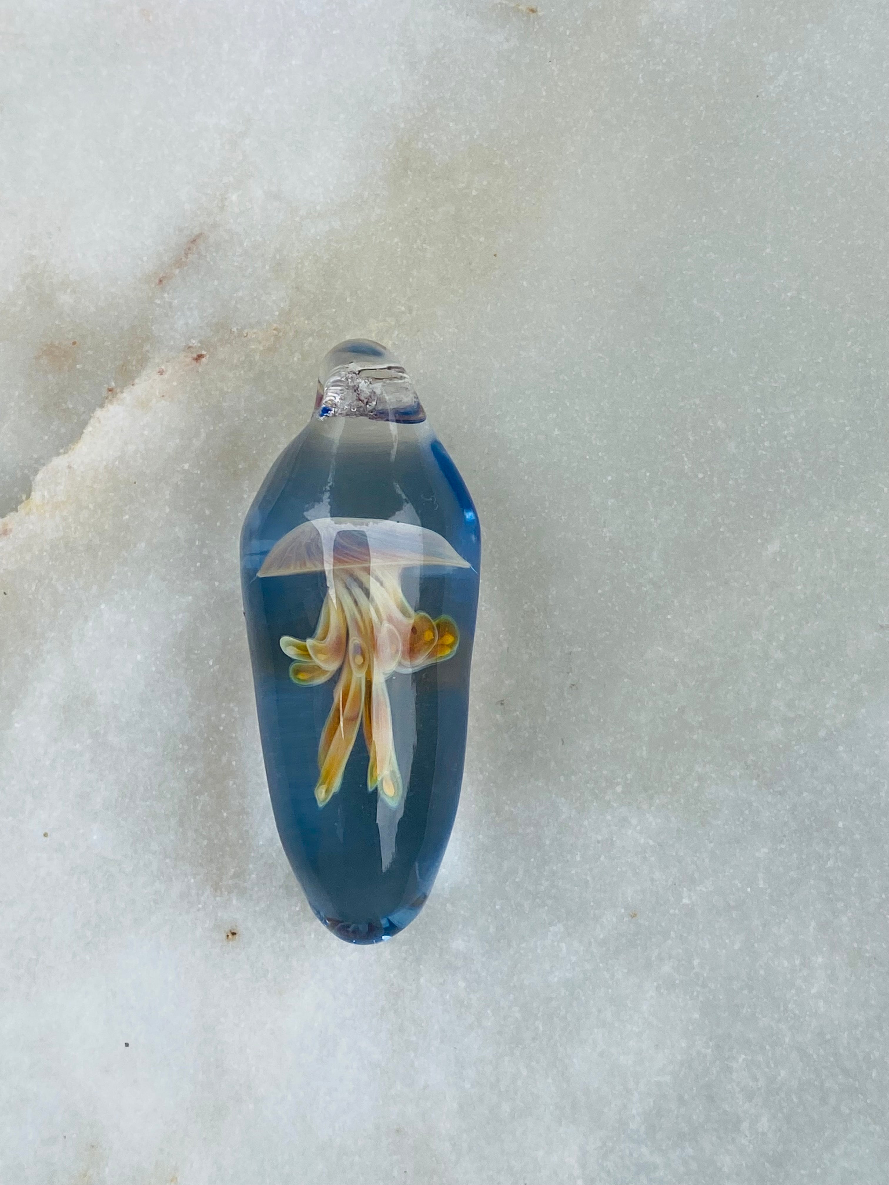 Purple and Blue Jellyfish Pendant