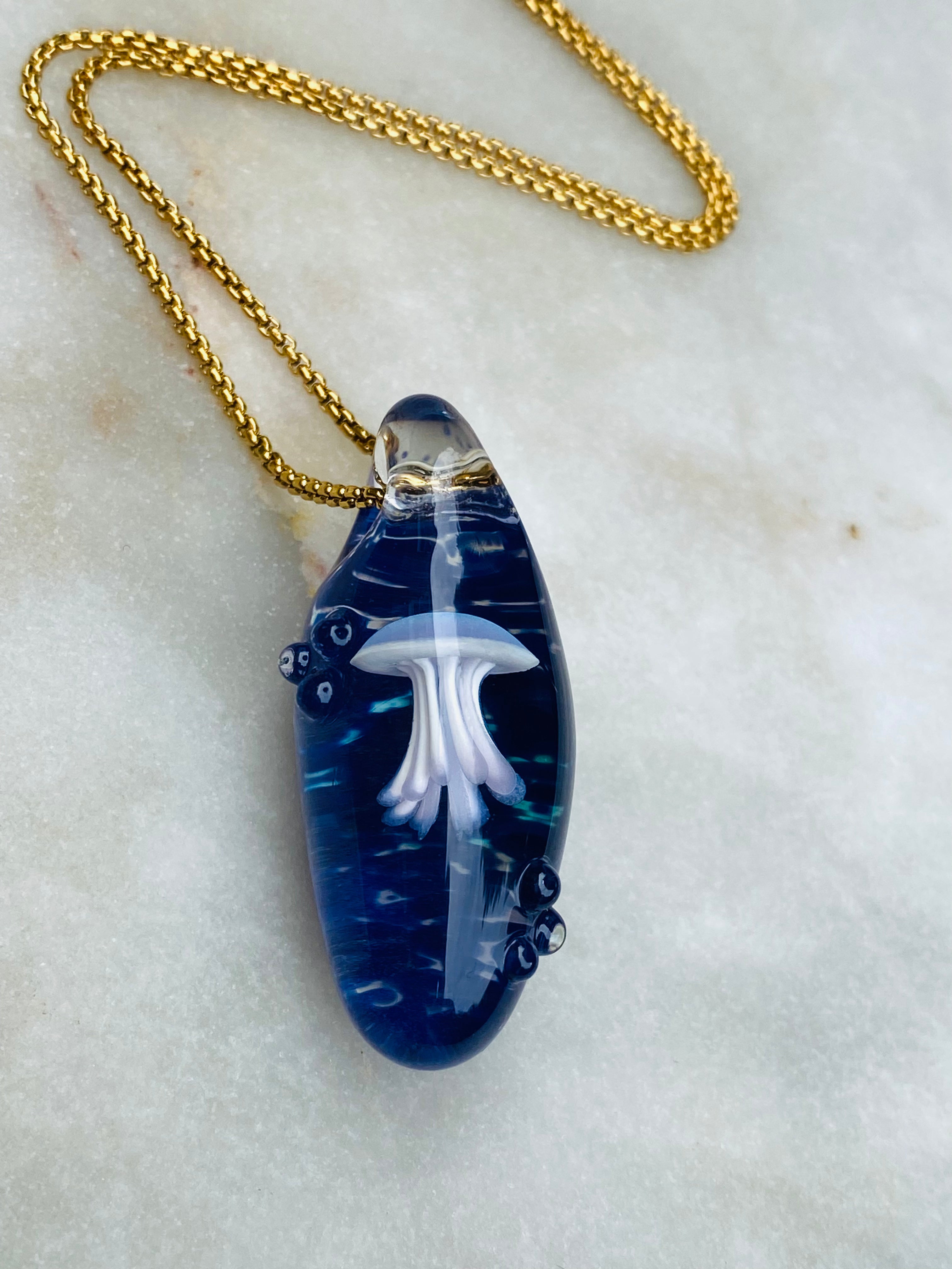 Purple Jellyfish Pendant