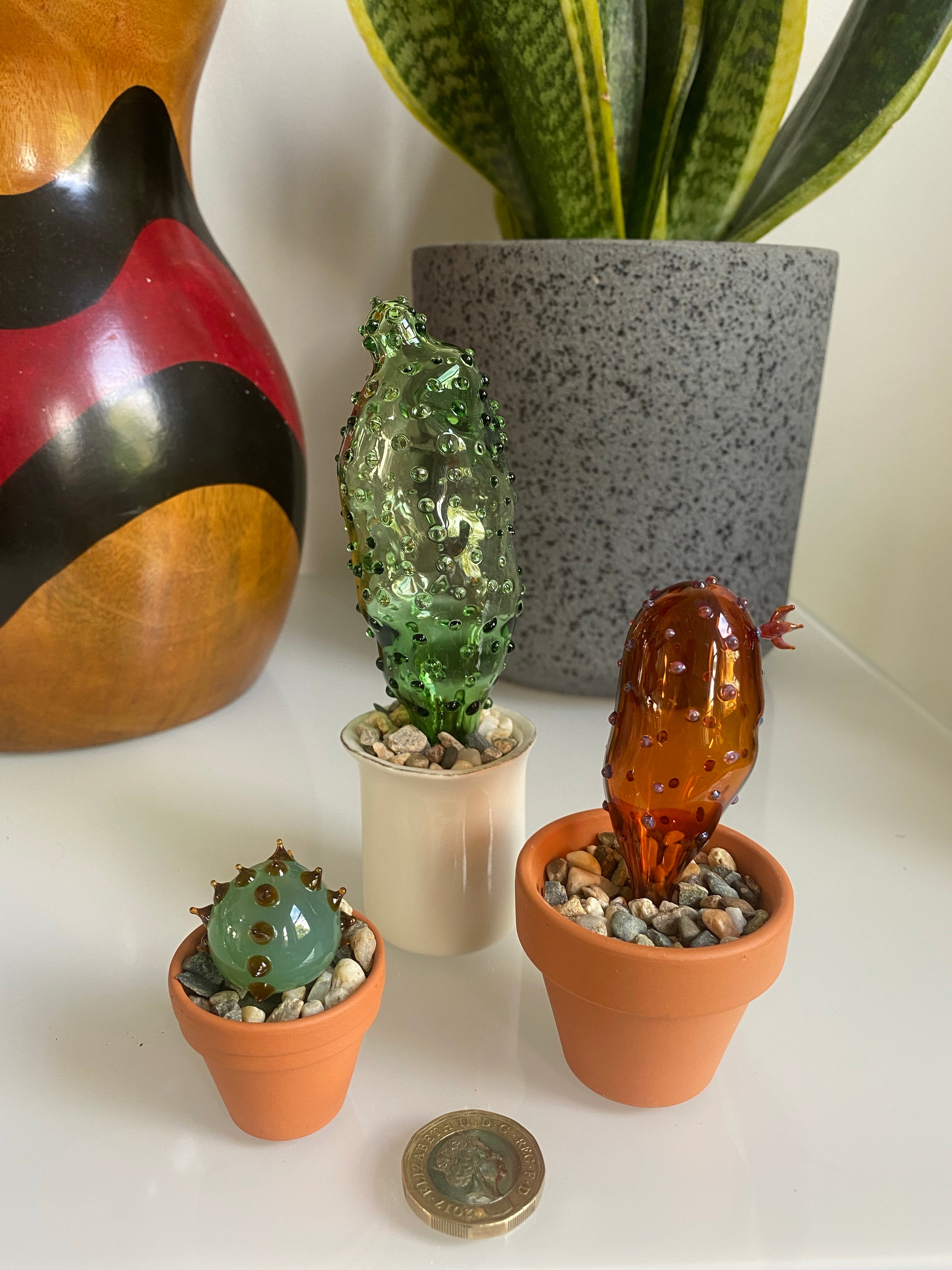 Mini Triple Glass Cactus Set-3