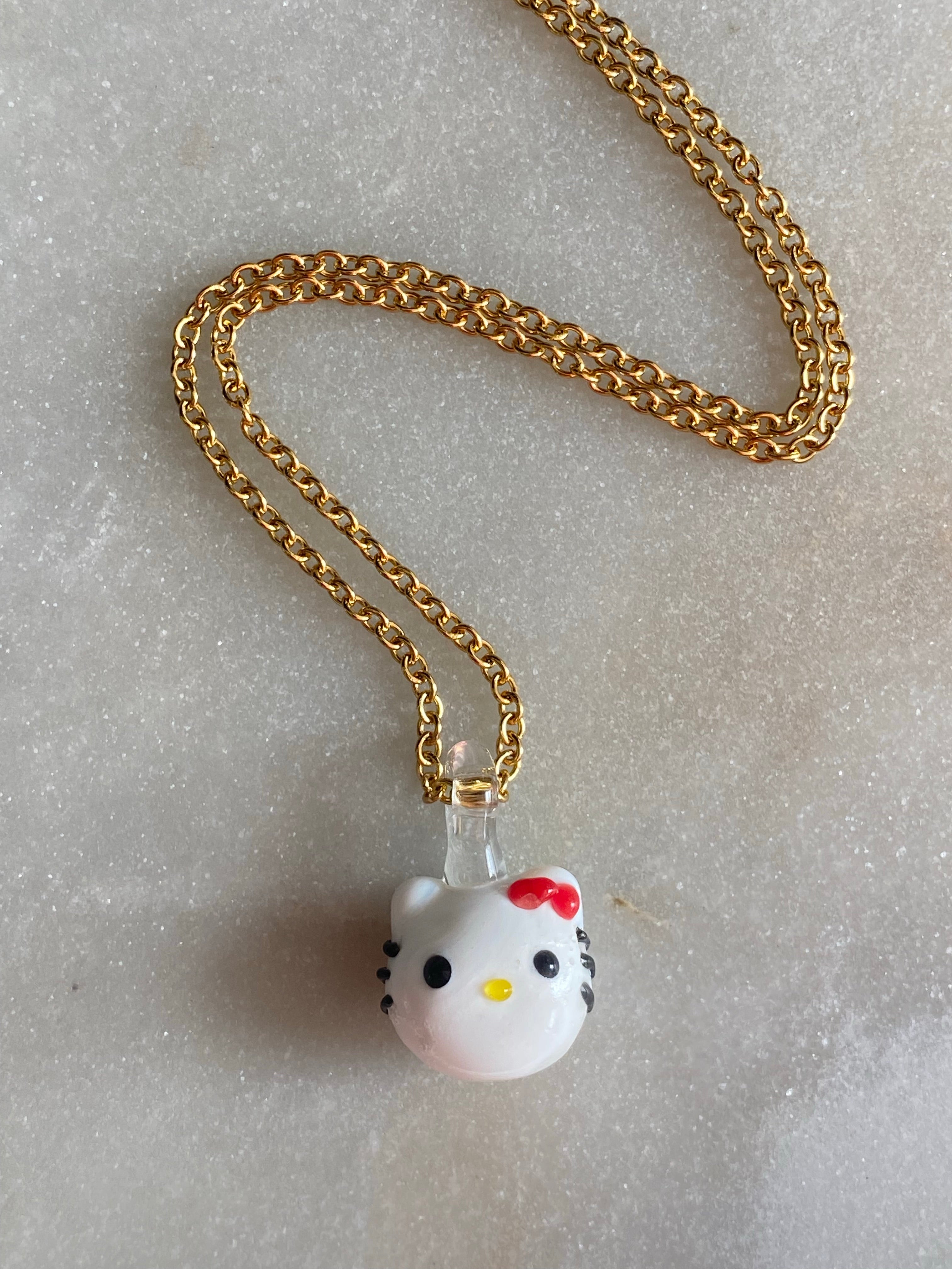 Miniature Kitty Charm Necklace