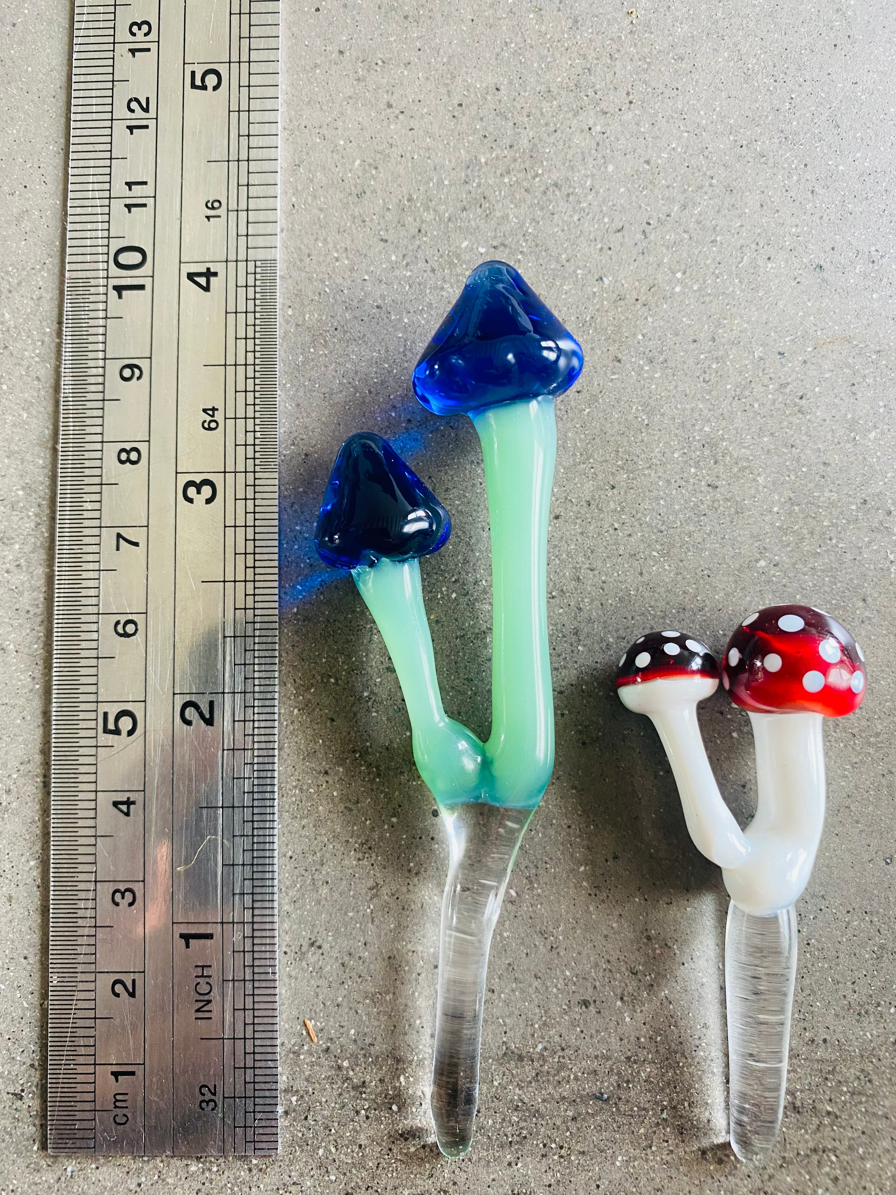 Triple Glass Mushroom Plant Stakes Set-5