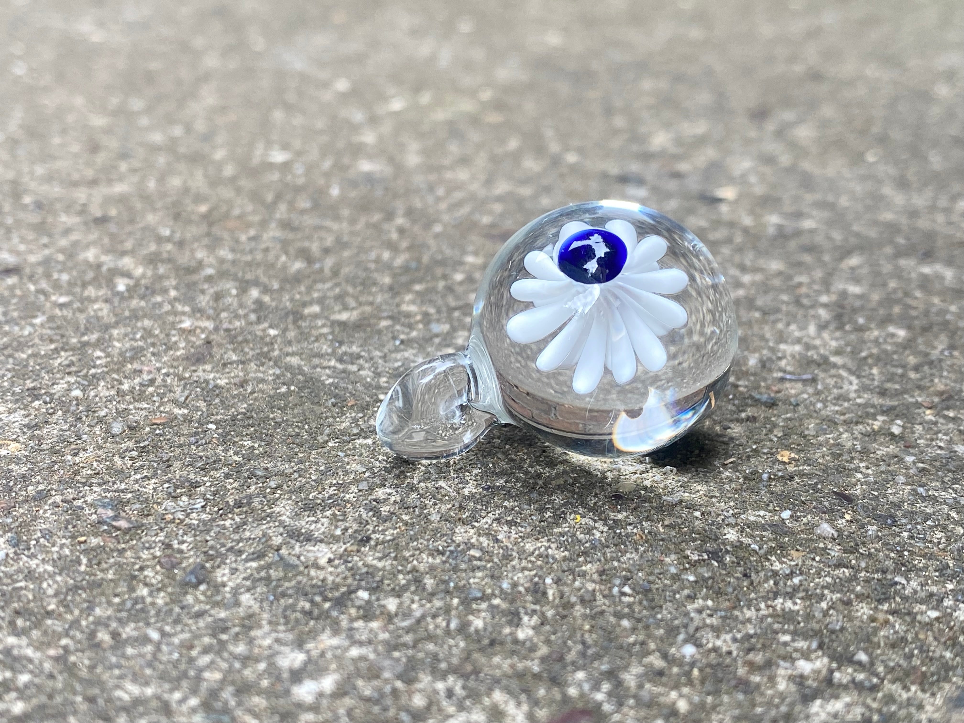 Snow White Flower Implosion Pendant