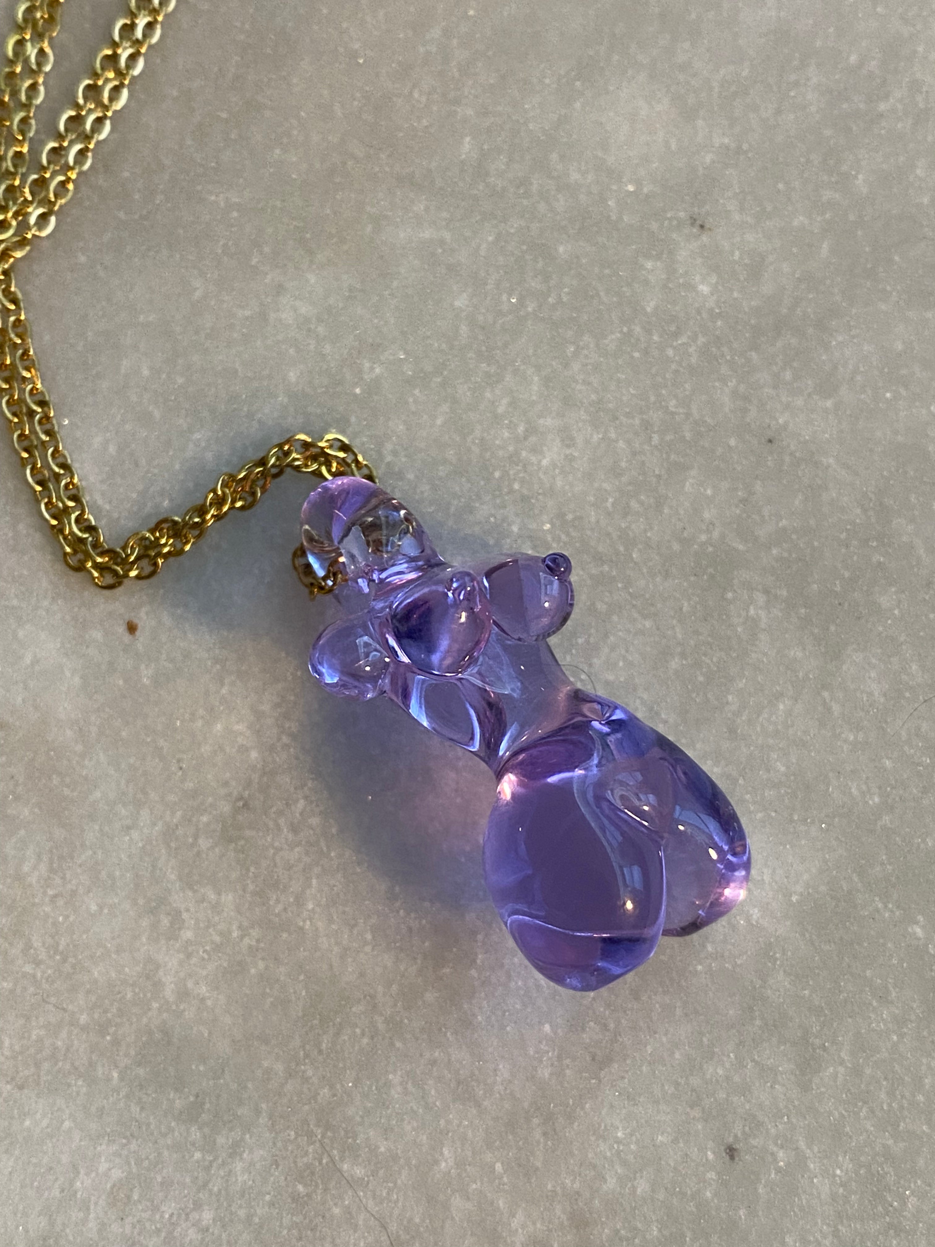 Lady Purple Glass Pendant