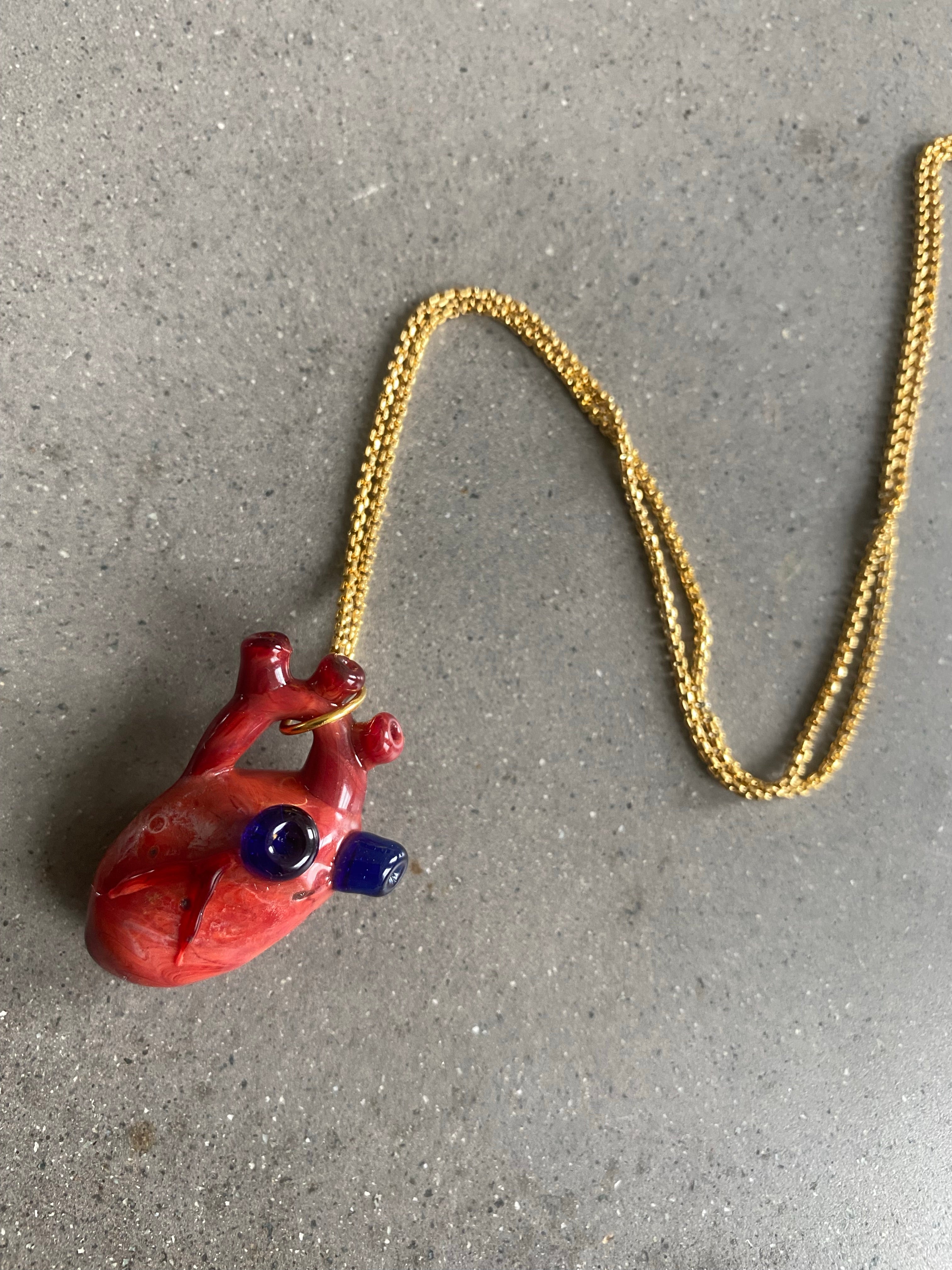 Realistic Heart Pendant Necklace