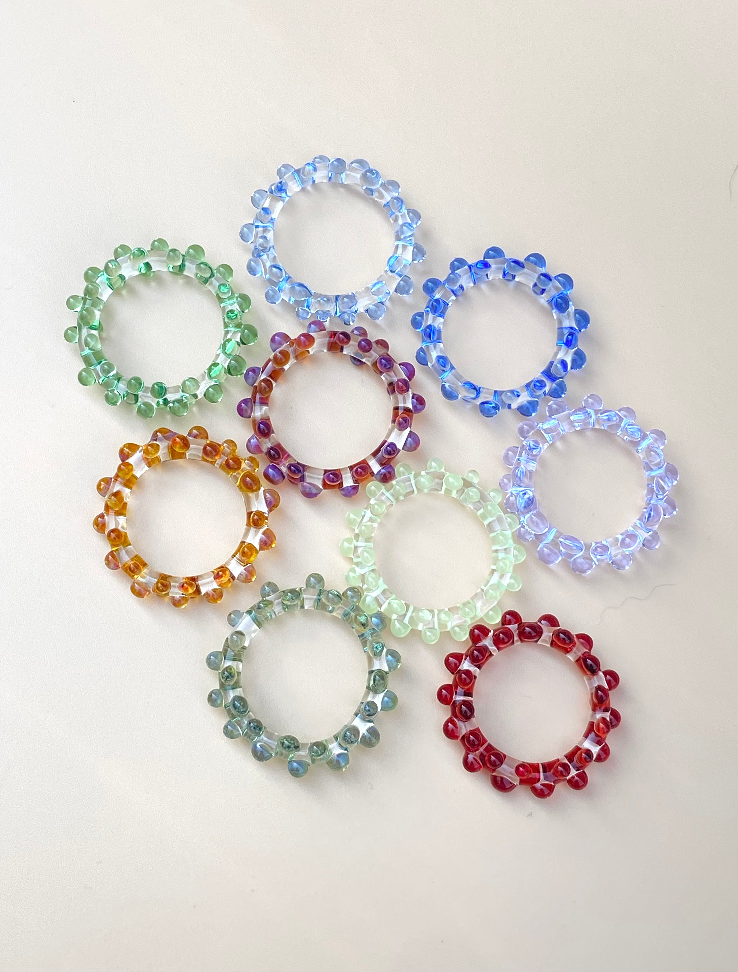 Dotty Delight Glass Rings