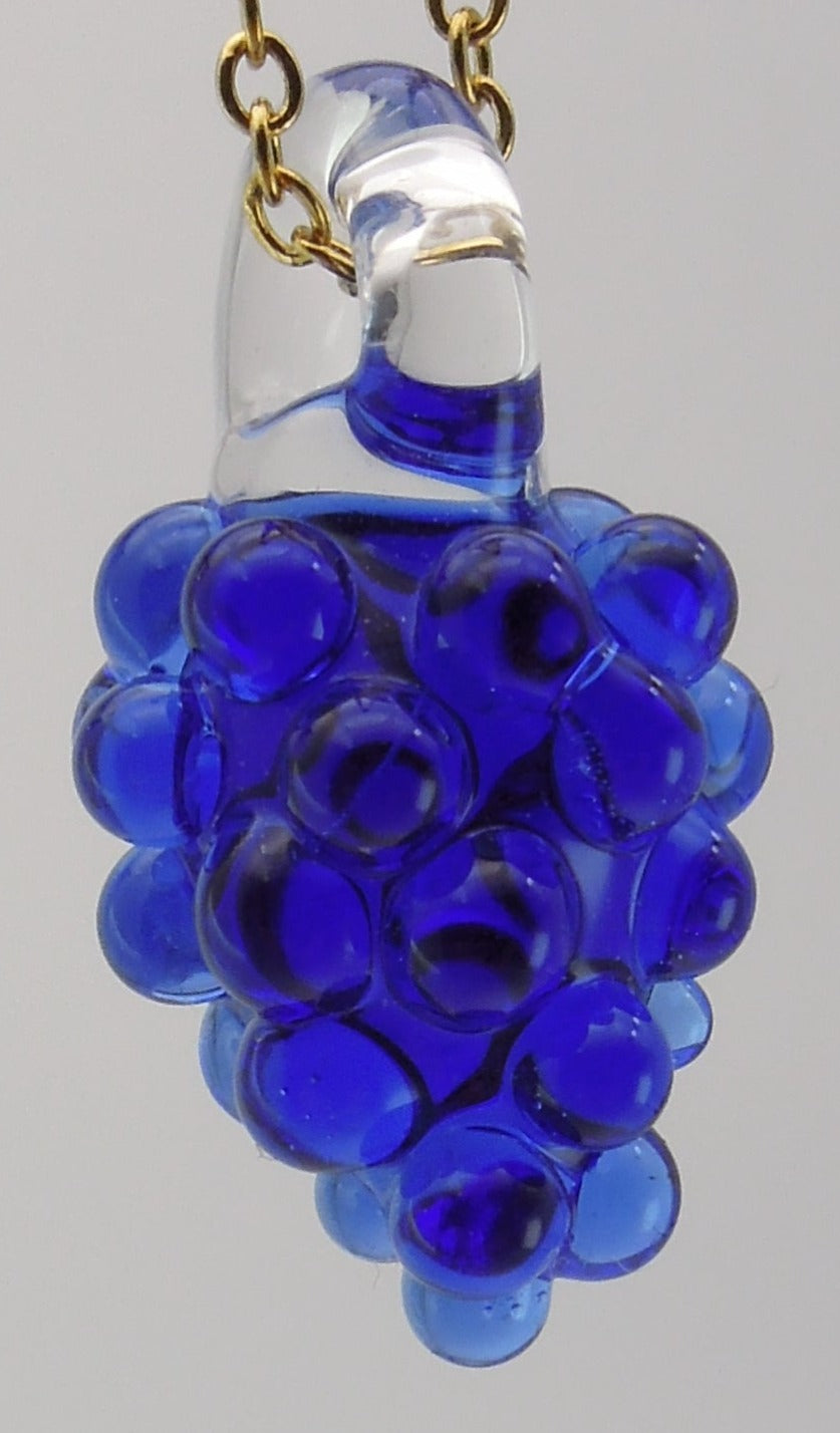 Blue Grape Glass Pendant