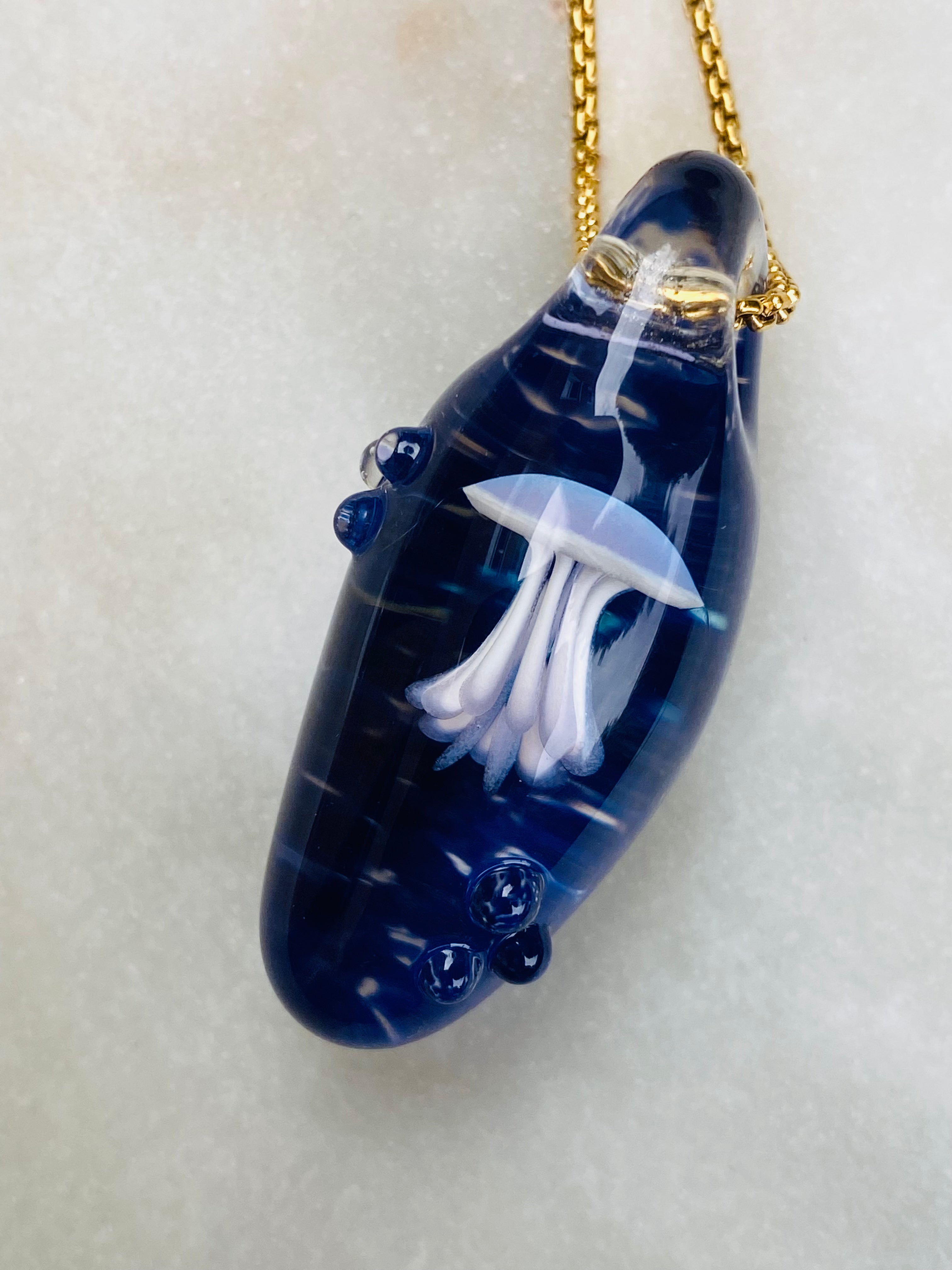 Purple Jellyfish Pendant