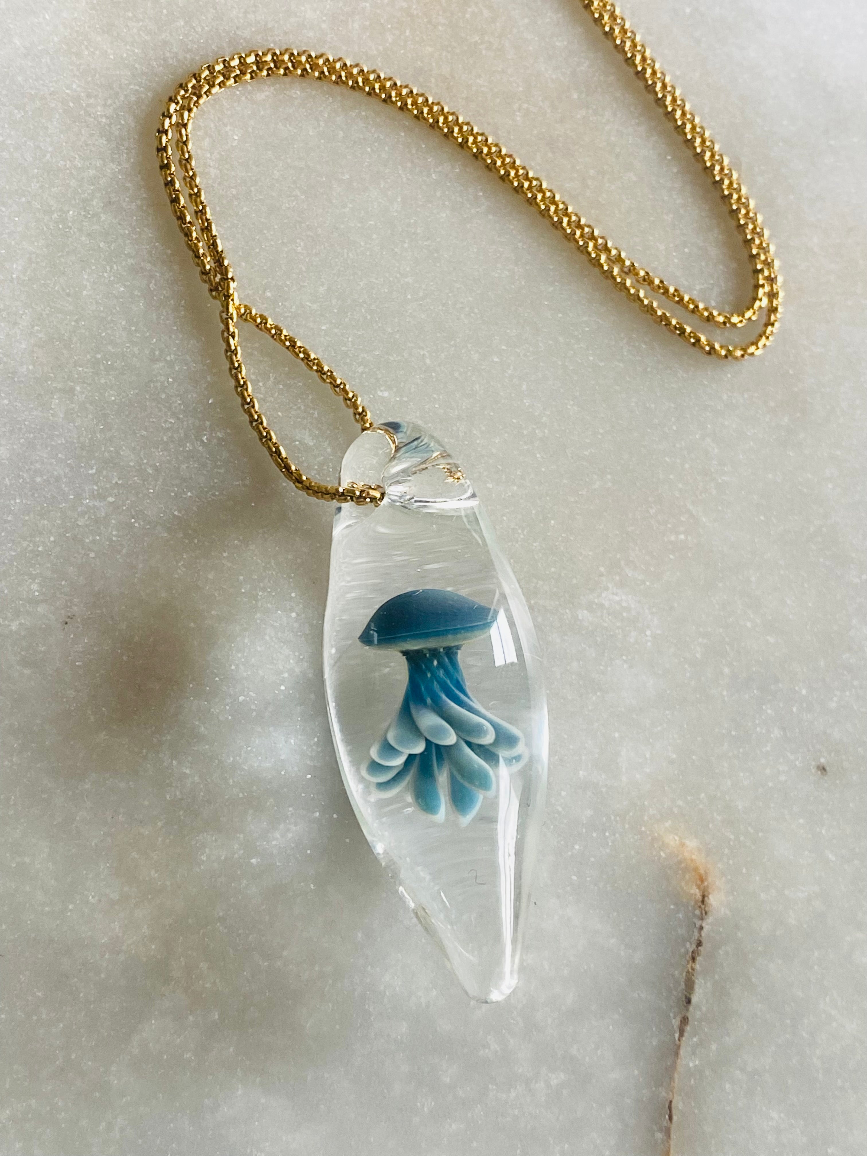 Blue Jellyfish Pendant