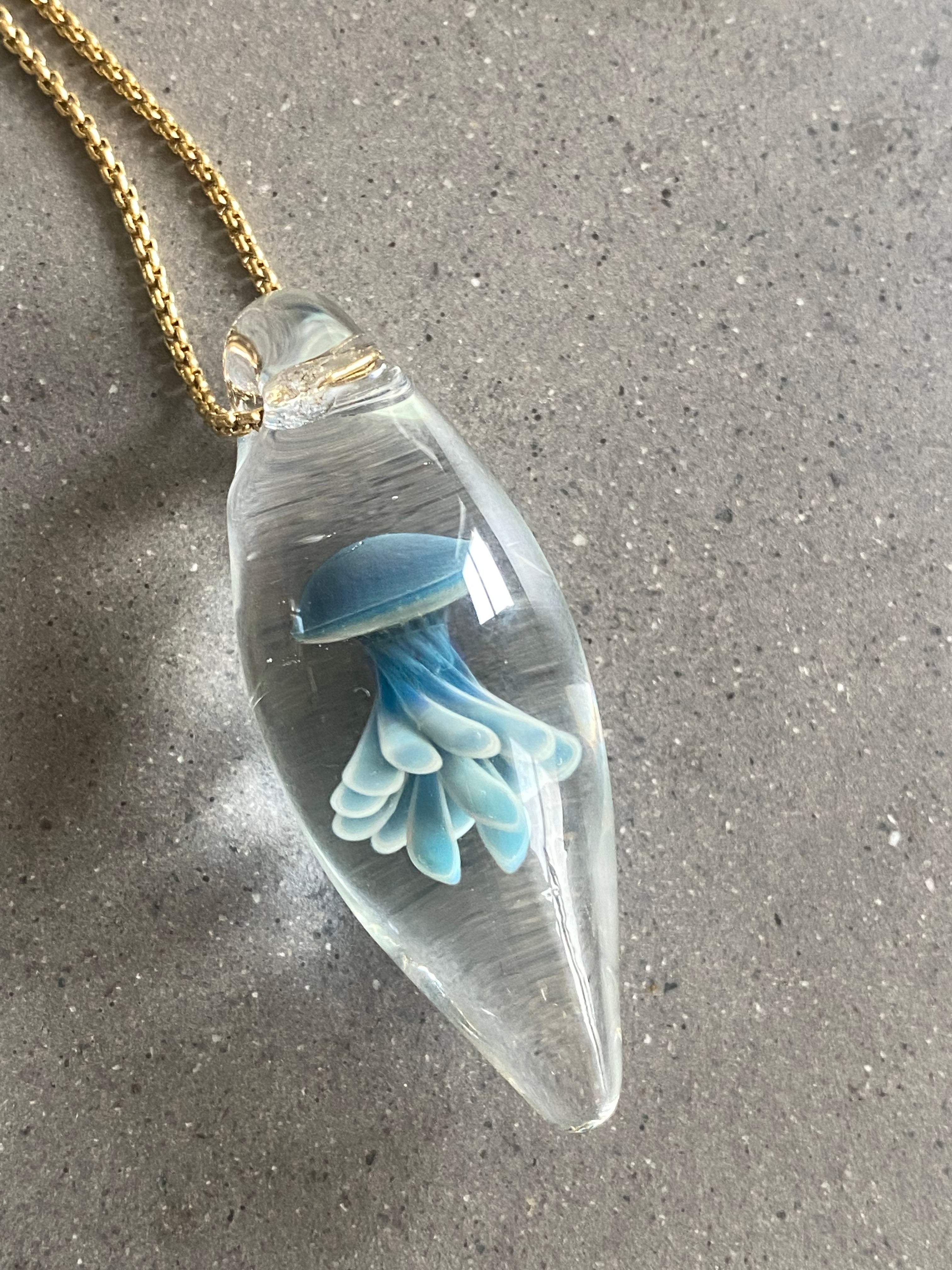Blue Jellyfish Pendant