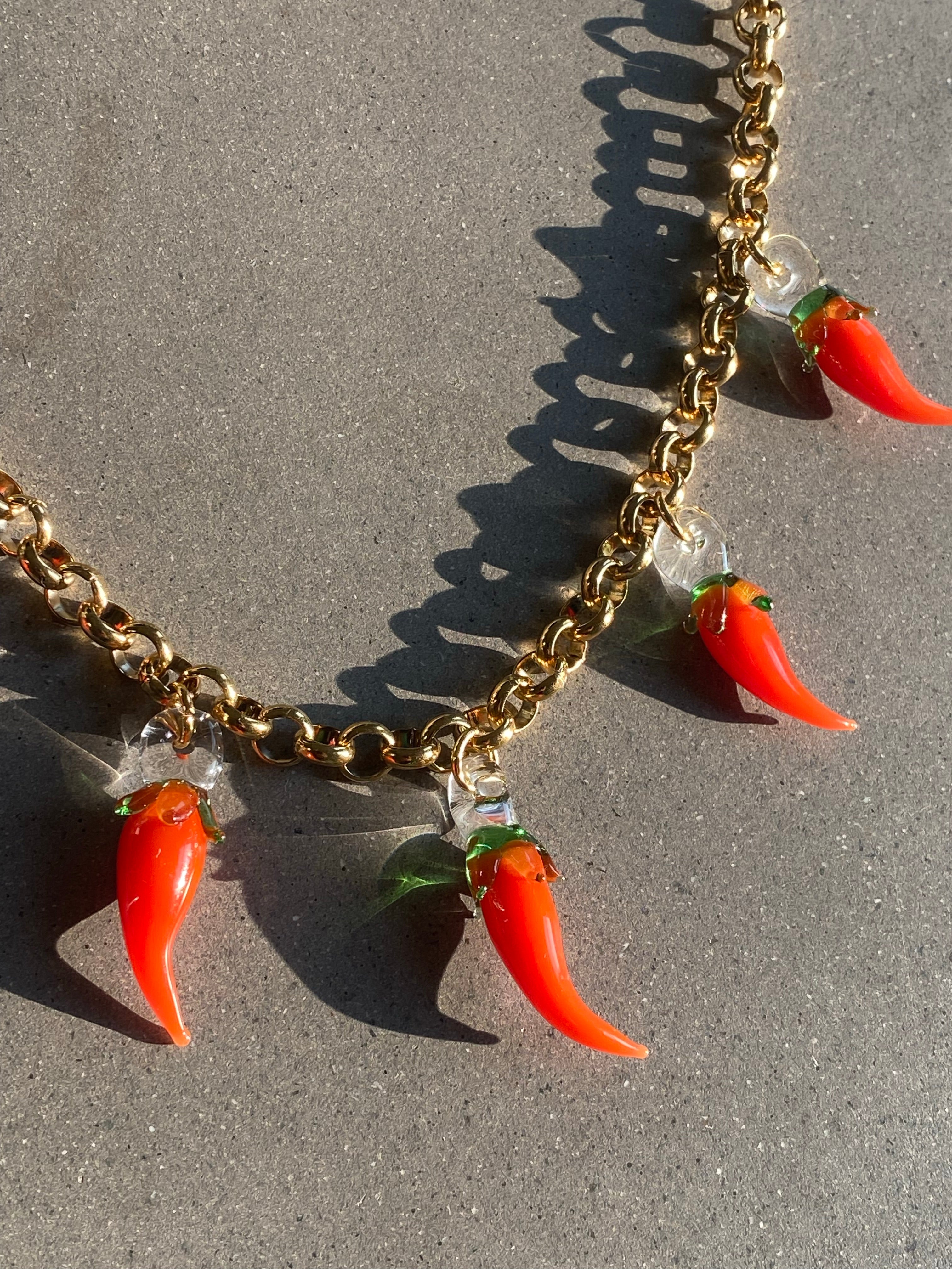 Red Hot Chili Pepper Necklace Charm Pendant Red Pepper Hot Pepper Chili  Pepper Jewelry Statement Necklace Vegetable Miniature Food Necklace - Etsy